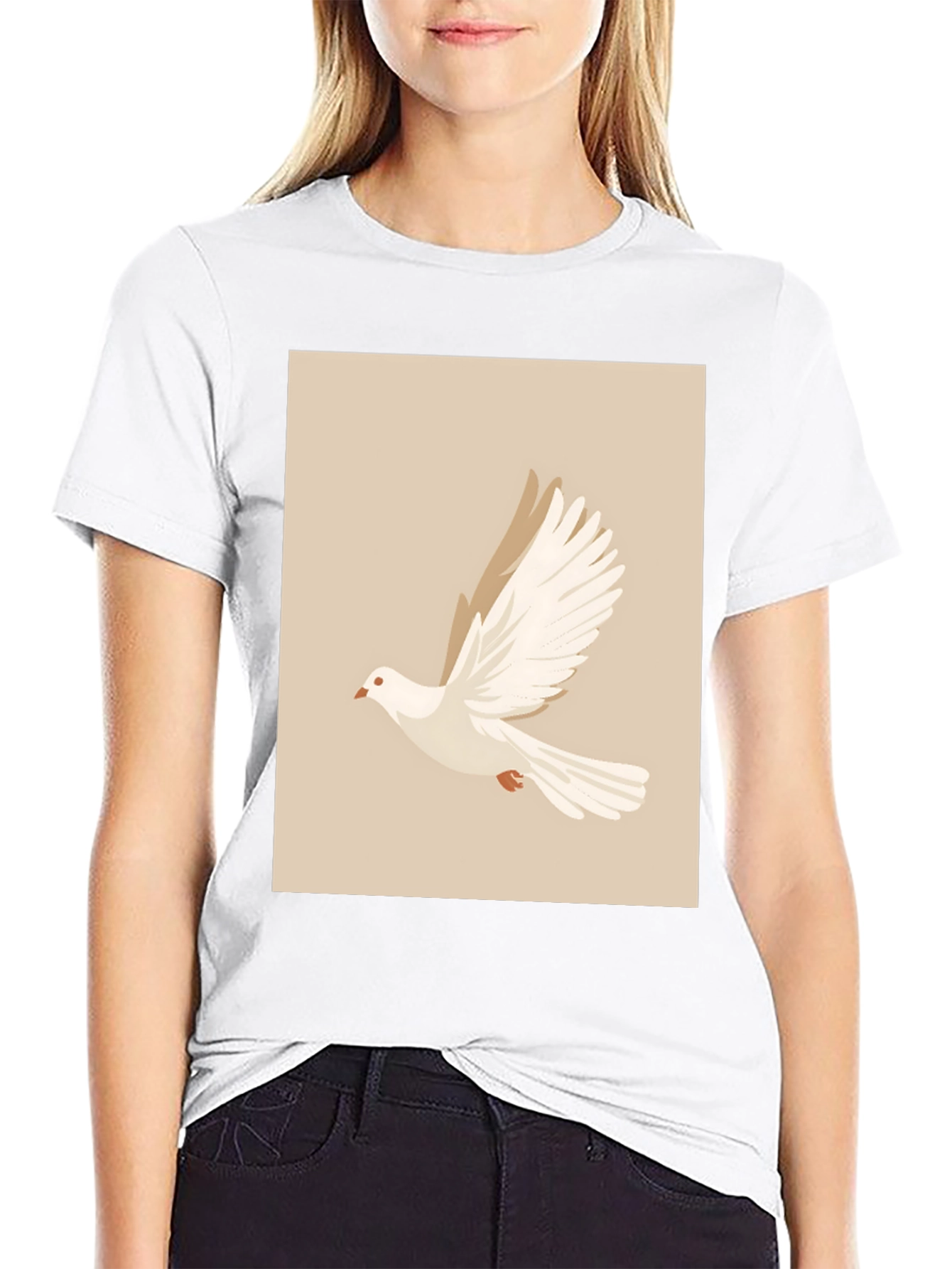 Dove Graphic Print Black T-Shirt