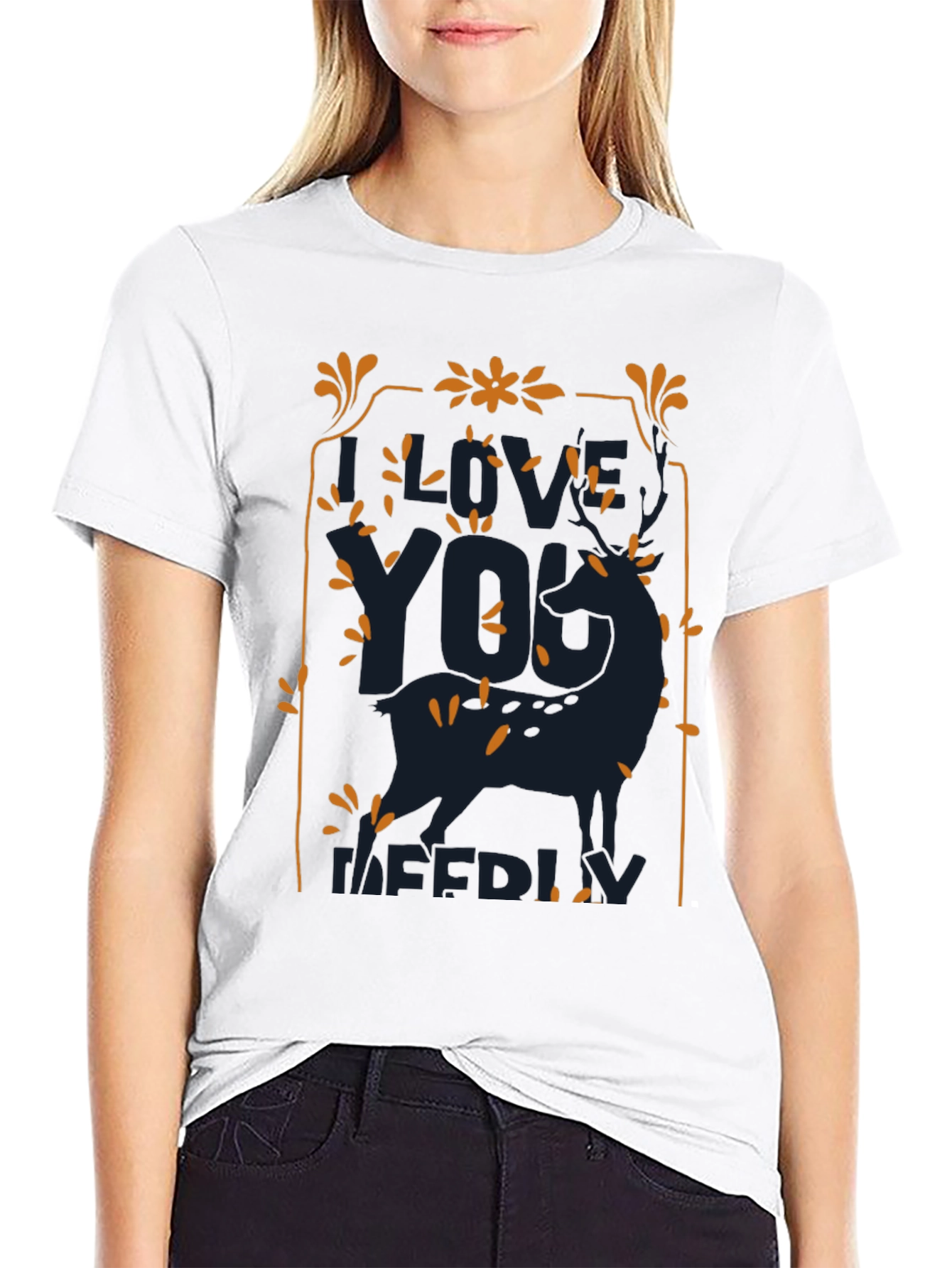 I Love You Deerly T-Shirt - Mens Graphic Tee
