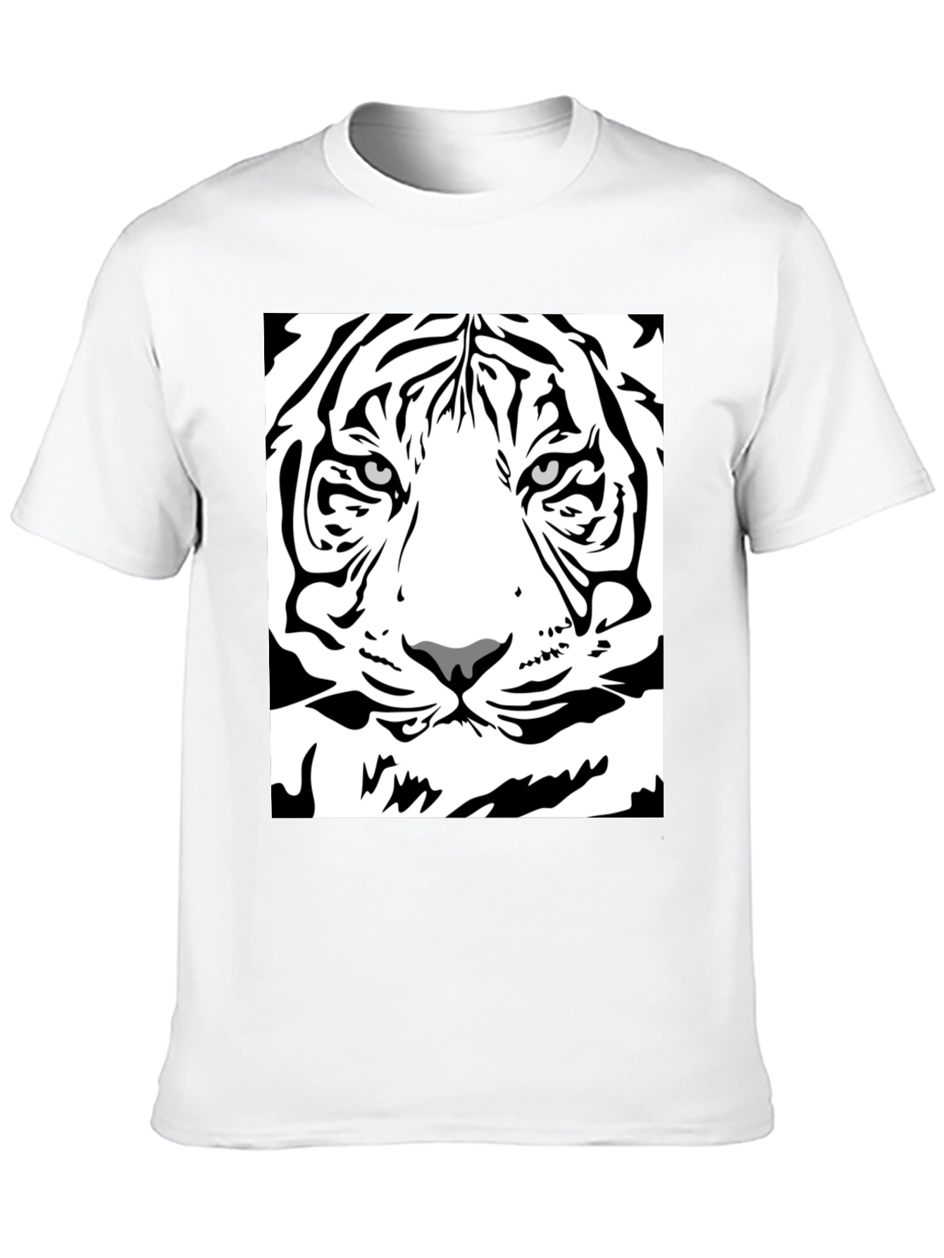 Tiger Face Graphic Tee - Mens Black T-Shirt