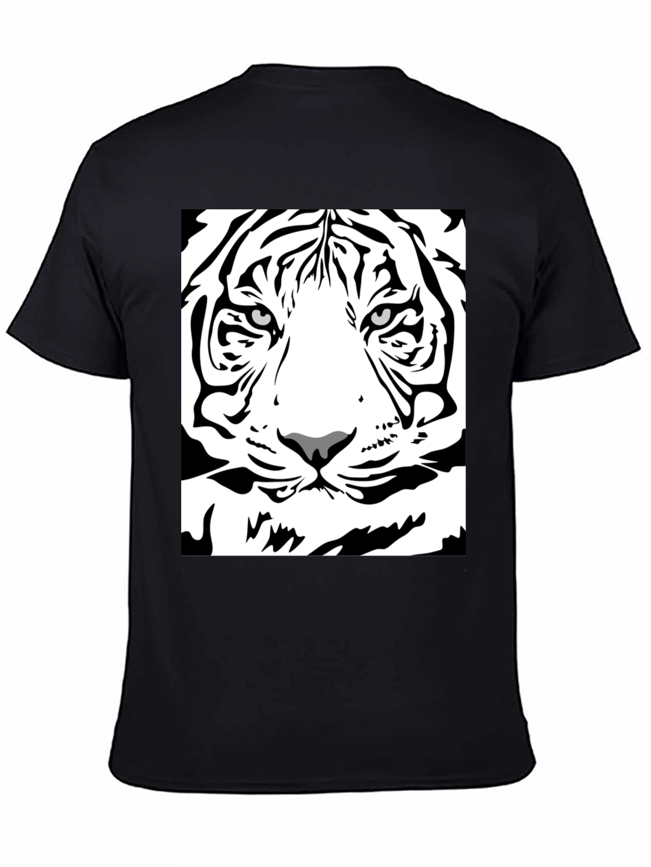 Tiger Face Graphic Tee - Mens Black T-Shirt