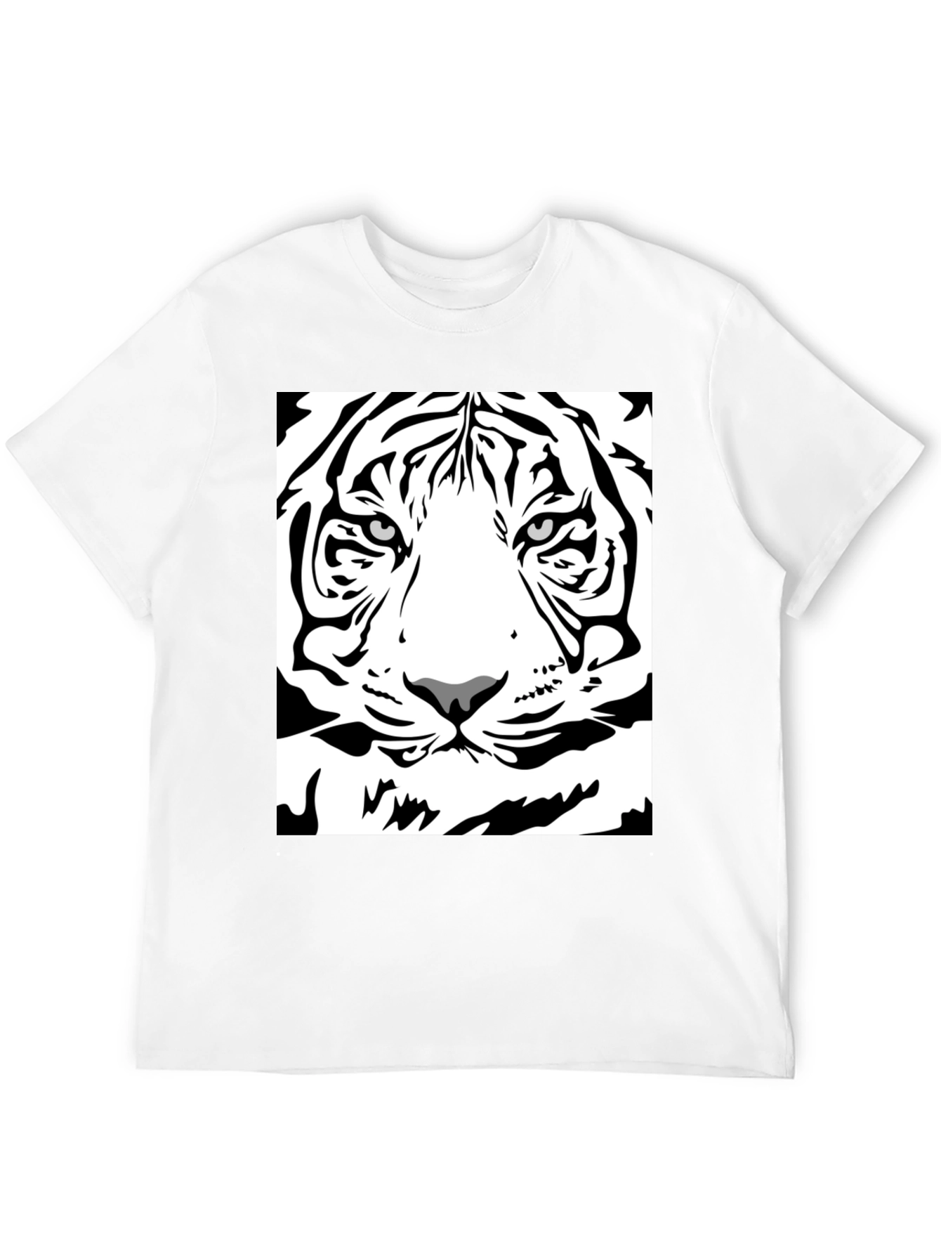 Tiger Face Graphic Tee - Mens Black T-Shirt
