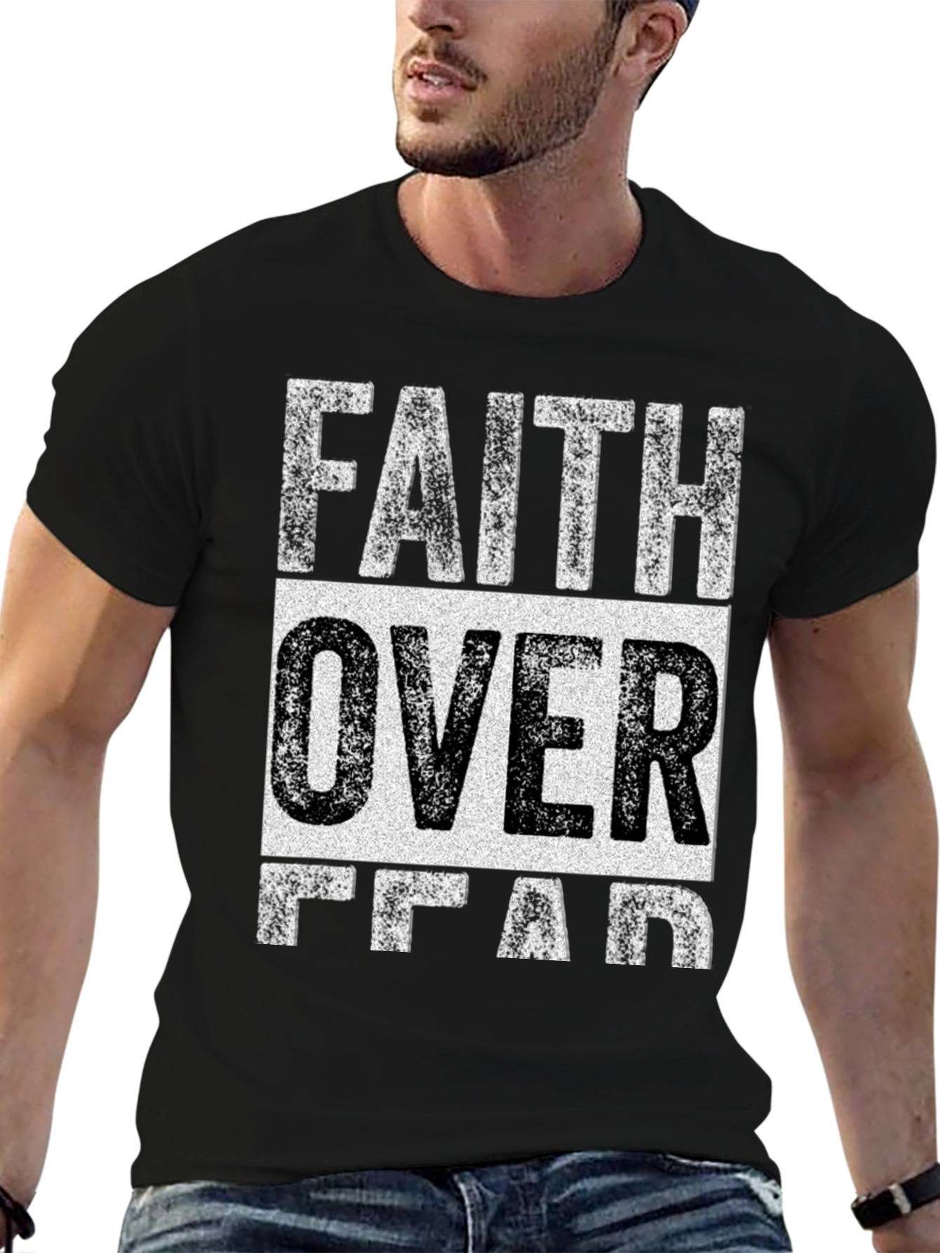 Faith Over Fear Graphic Tee - Christian T-Shirt