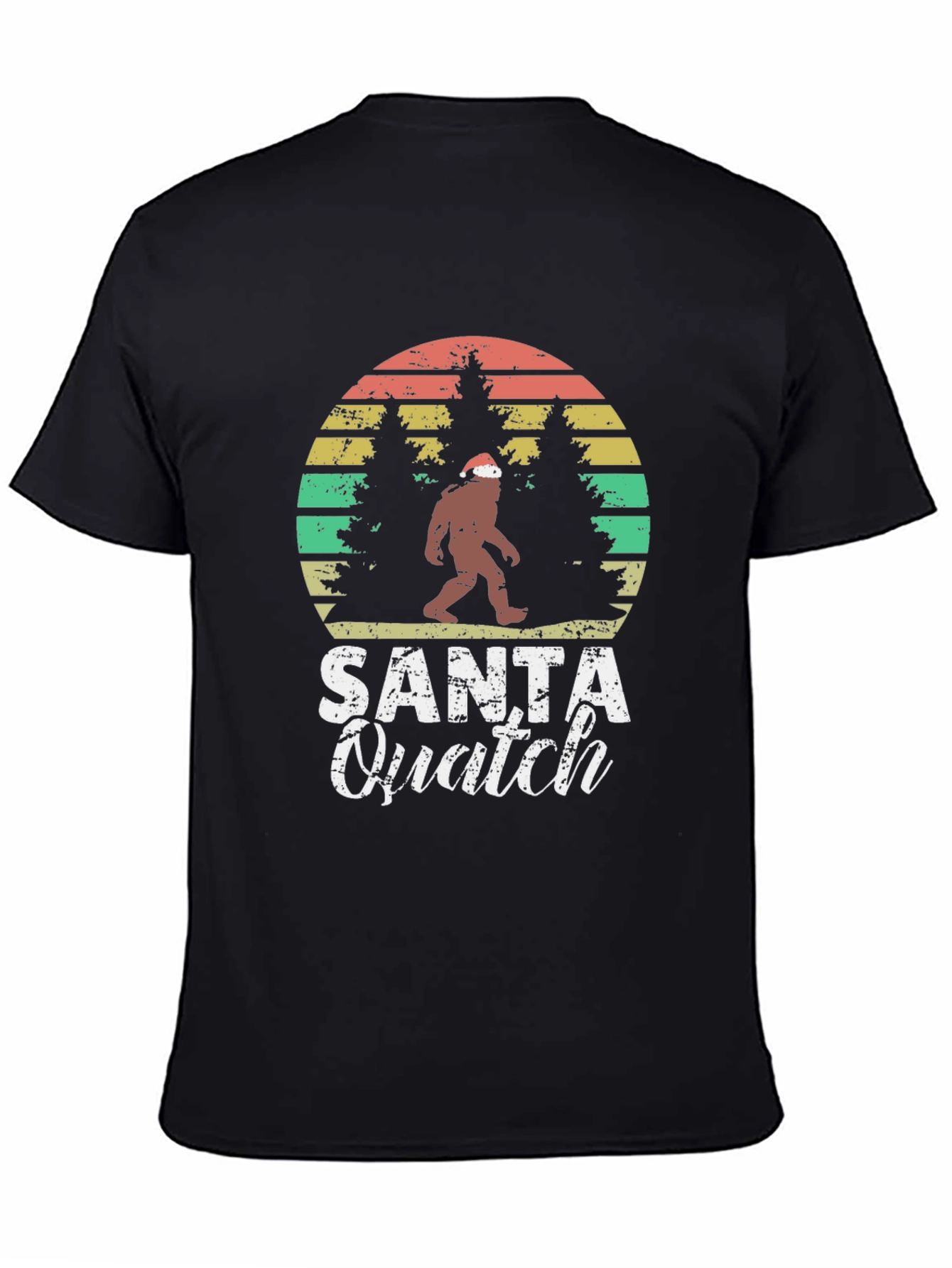 Santa Quatch T-Shirt Bigfoot Christmas Tee