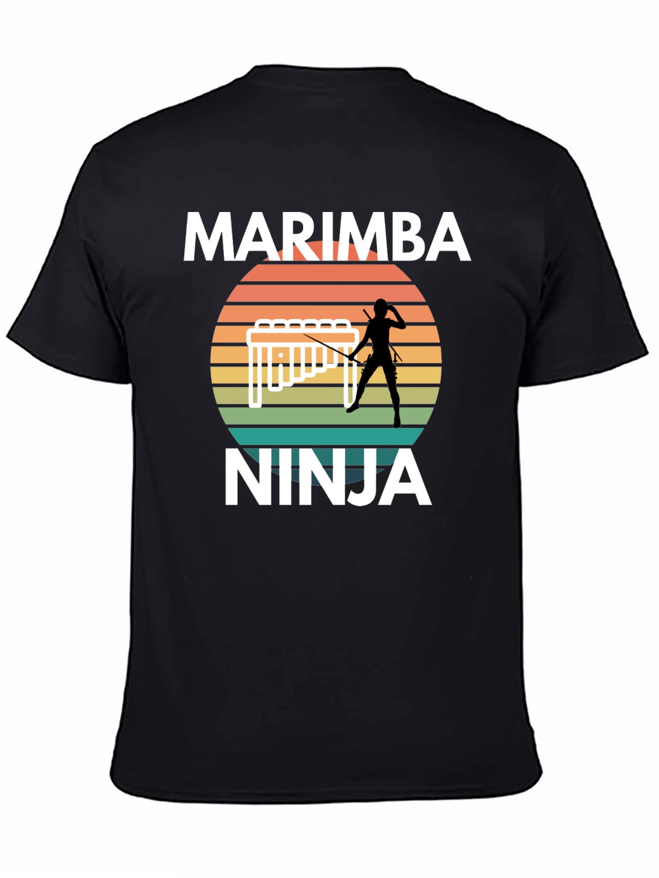 Marimba Ninja Graphic T-Shirt - Musical Martial Arts Tee