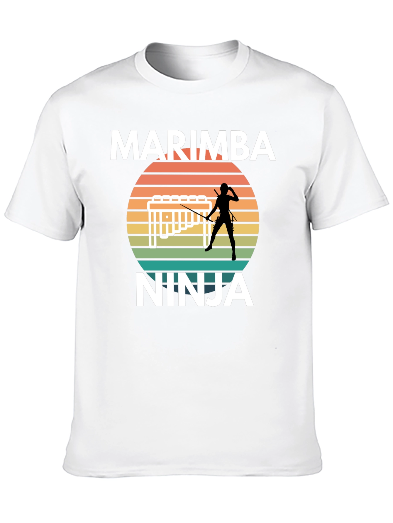 Marimba Ninja Graphic T-Shirt - Musical Martial Arts Tee