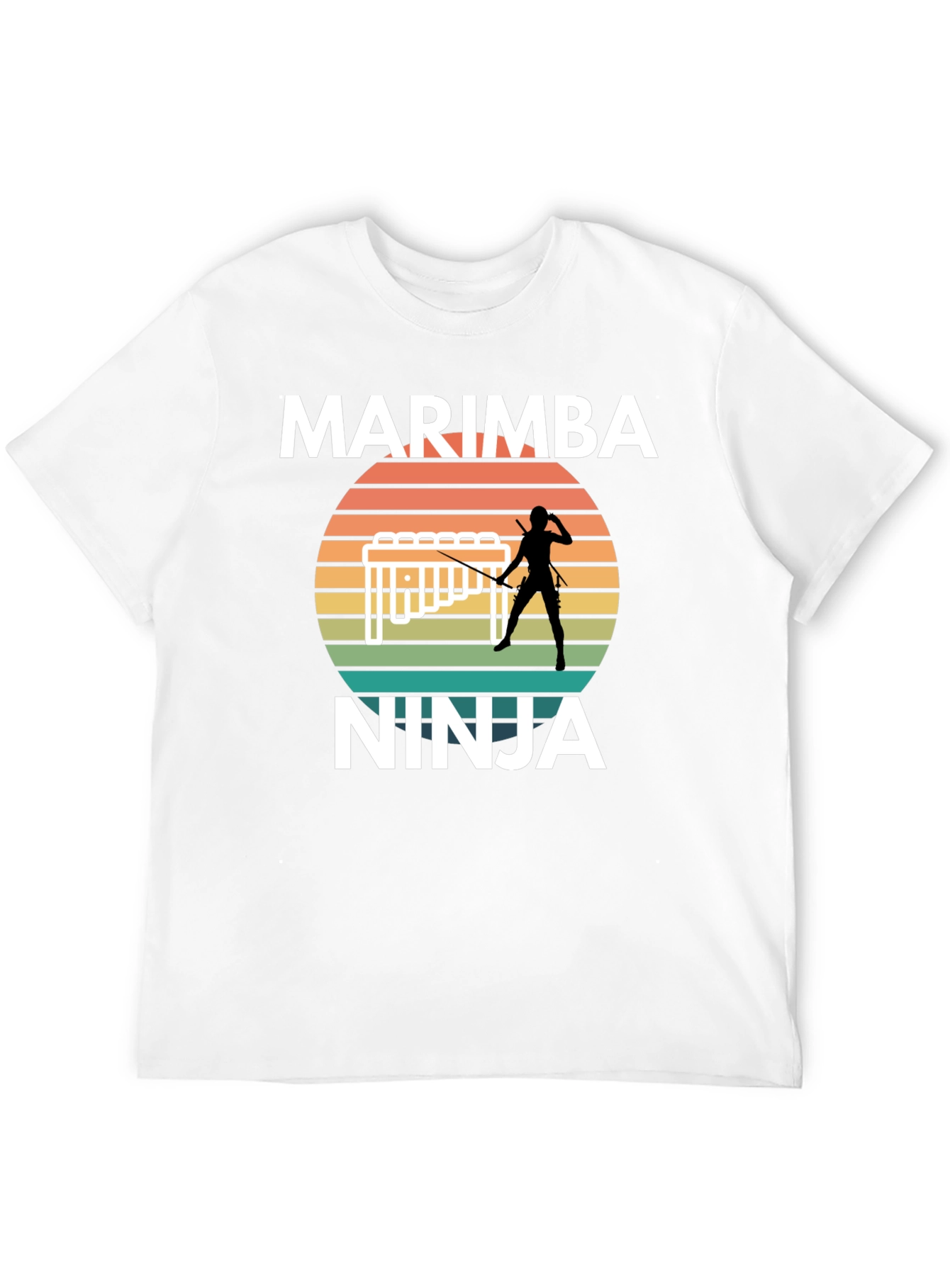 Marimba Ninja Graphic T-Shirt - Musical Martial Arts Tee