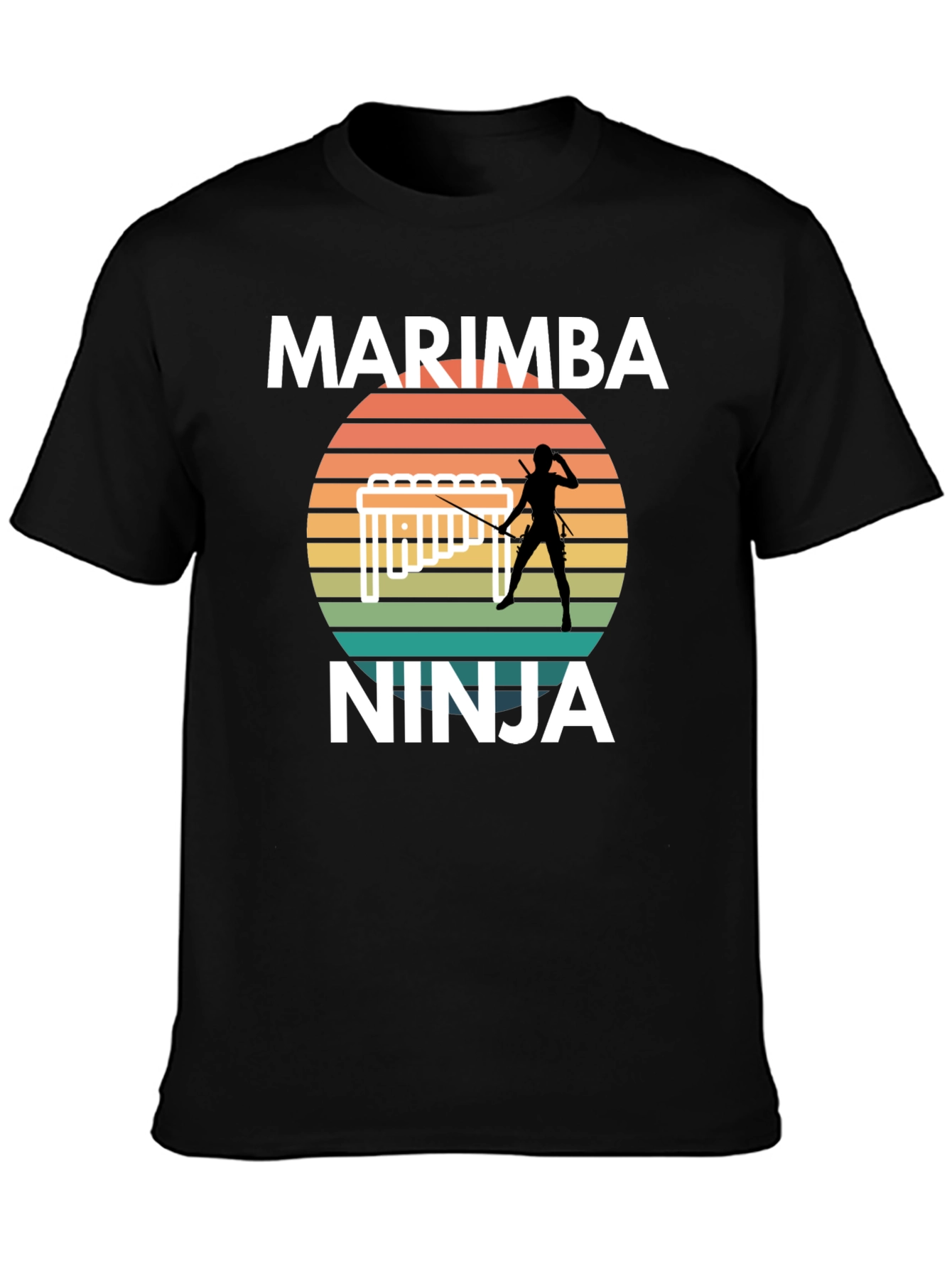 Marimba Ninja Graphic T-Shirt - Musical Martial Arts Tee