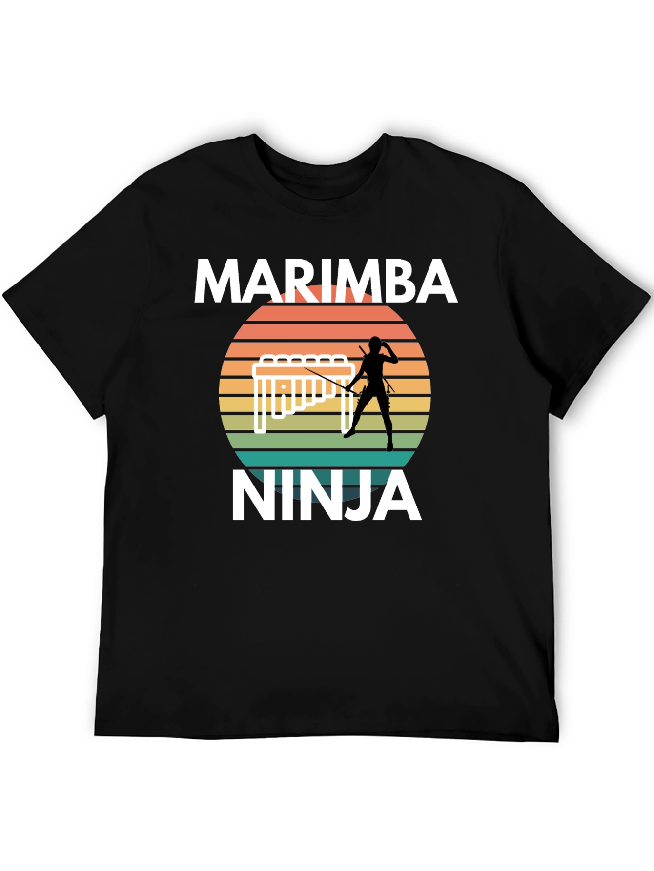 Marimba Ninja Graphic T-Shirt - Musical Martial Arts Tee