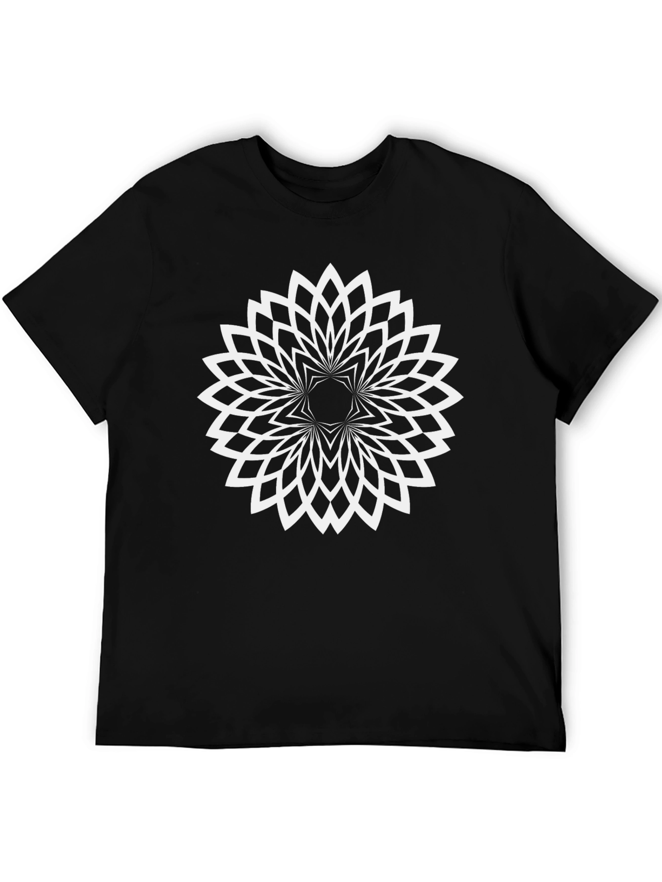 Abstract Geometric Flower Graphic T-Shirt