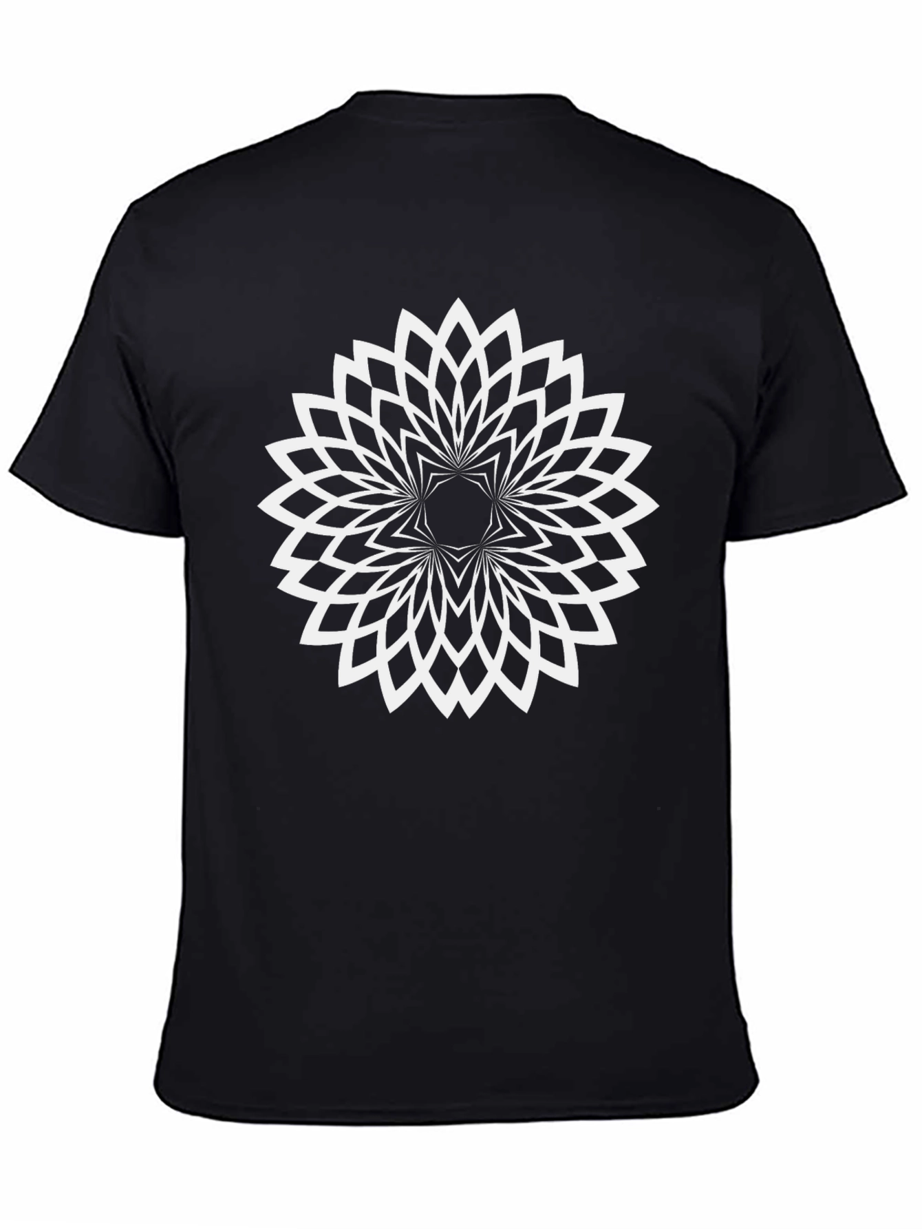 Abstract Geometric Flower Graphic T-Shirt