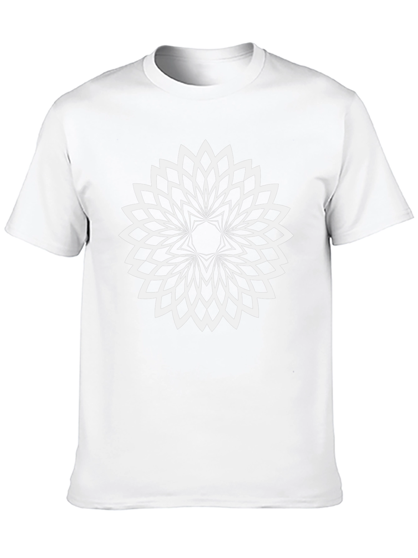 Abstract Geometric Flower Graphic T-Shirt