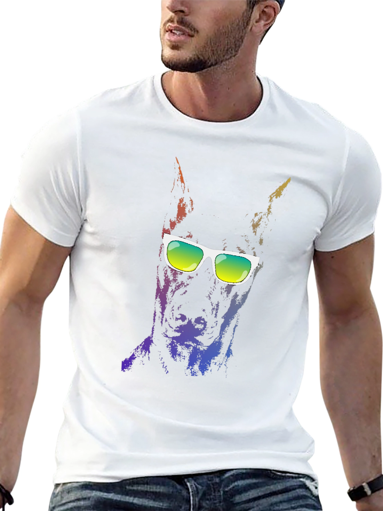Cool Dog Graphic Tee - Stylish Black T-Shirt