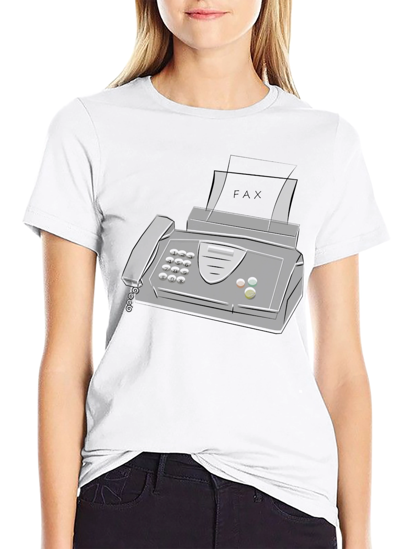 Fax Machine T-Shirt - Retro Office Humor Tee