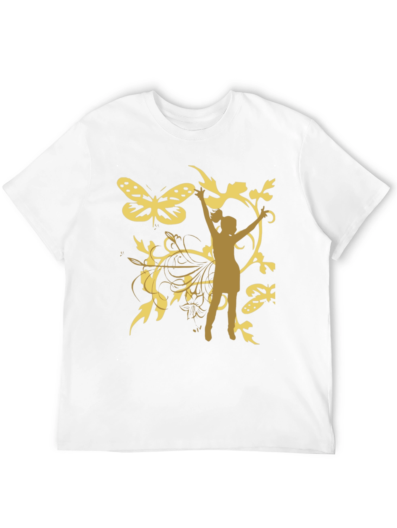 Butterfly Girl Graphic Tee - Stylish Black T-Shirt
