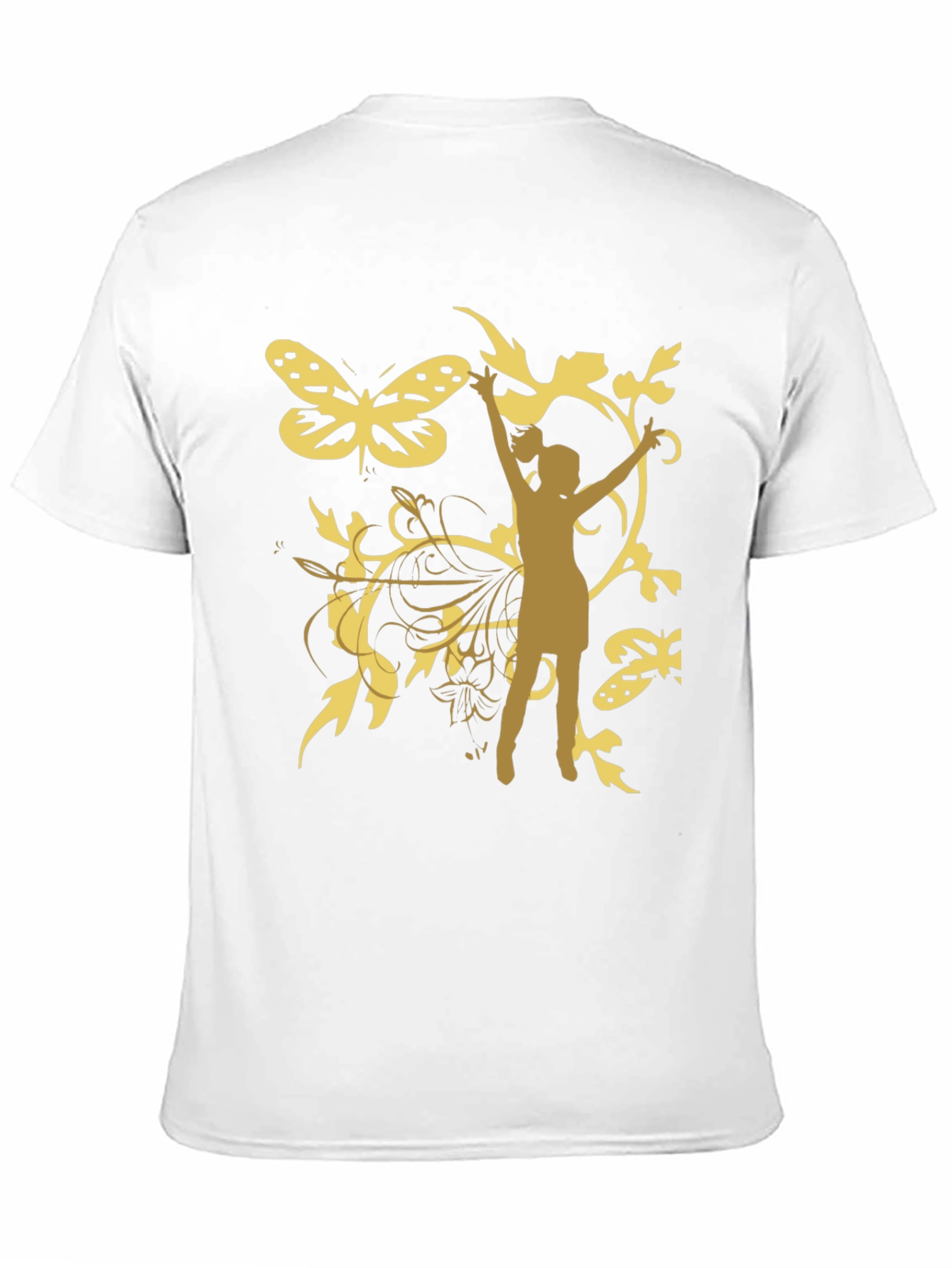 Butterfly Girl Graphic Tee - Stylish Black T-Shirt