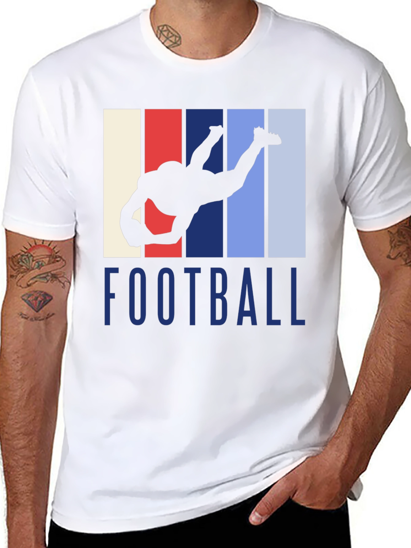 Football Player Silhouette T-Shirt