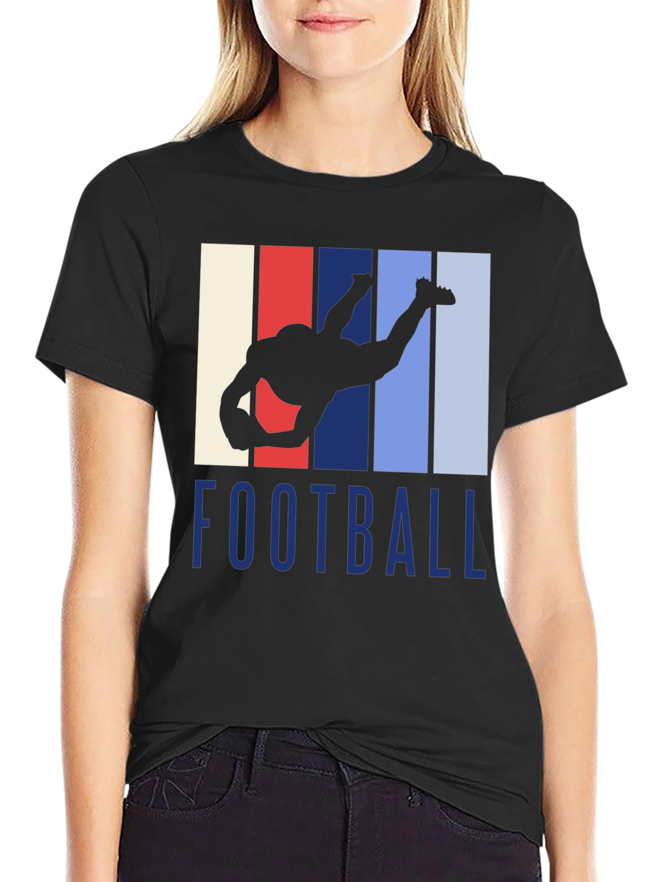 Football Player Silhouette T-Shirt