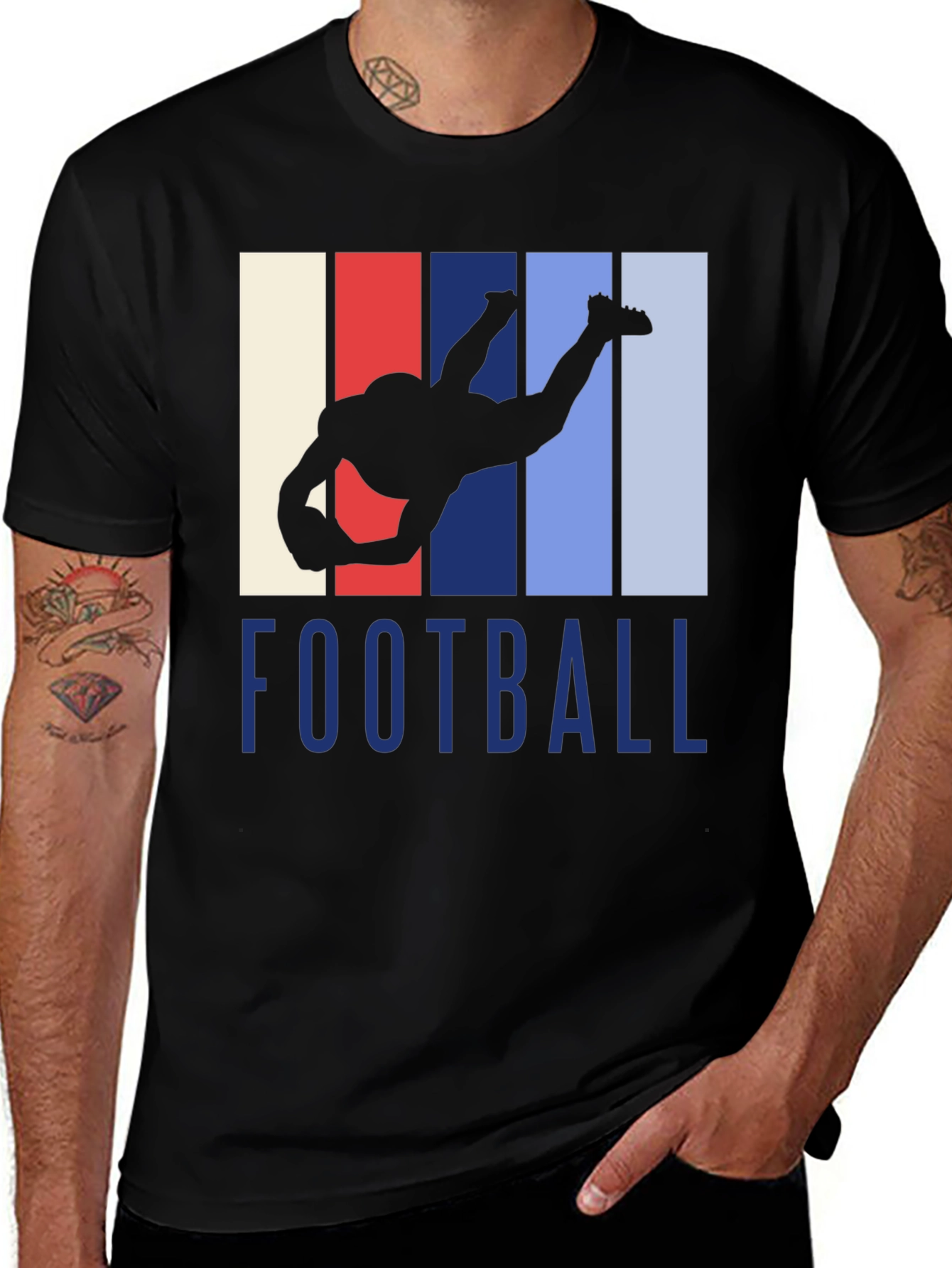 Football Player Silhouette T-Shirt
