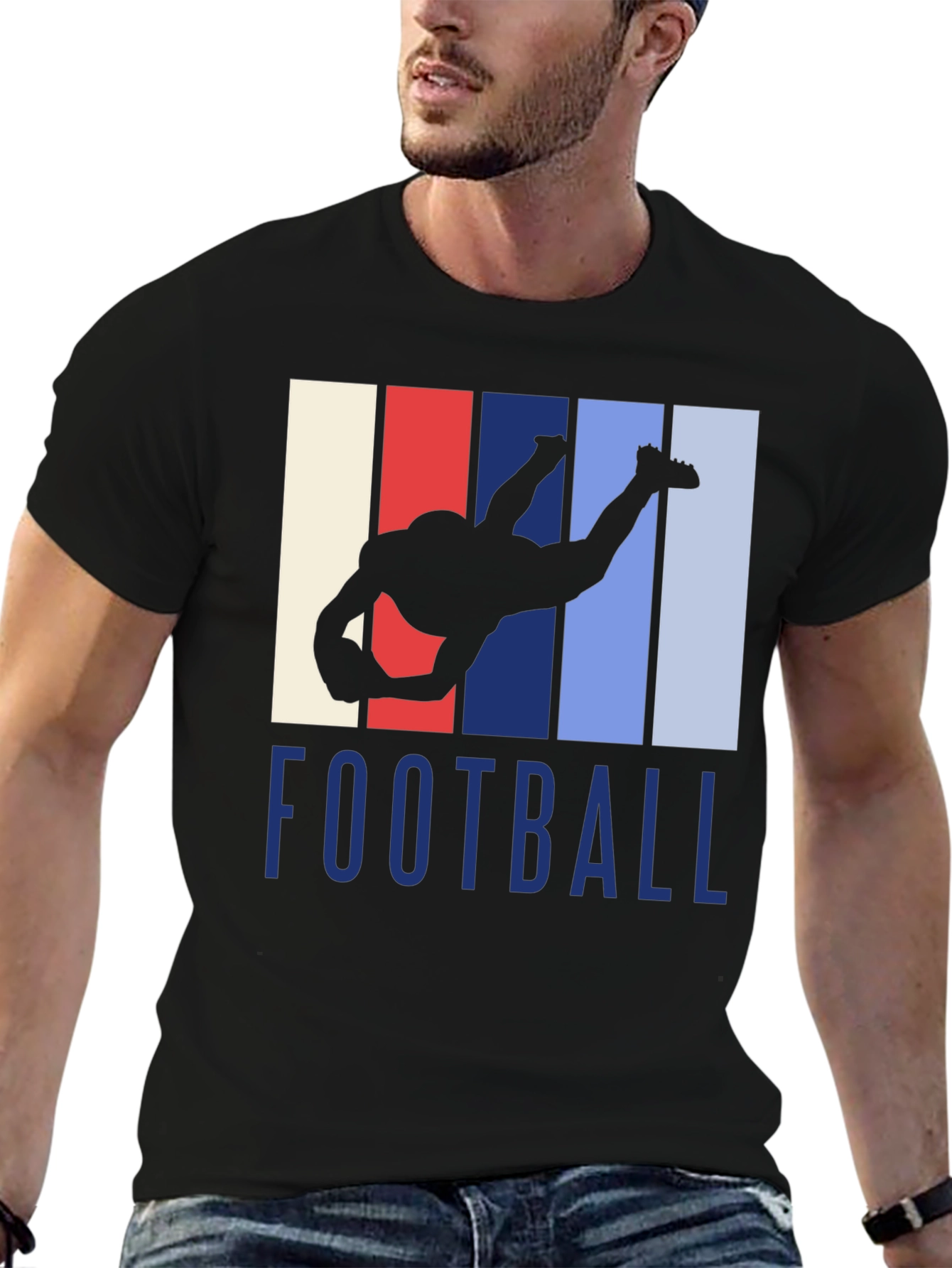 Football Player Silhouette T-Shirt