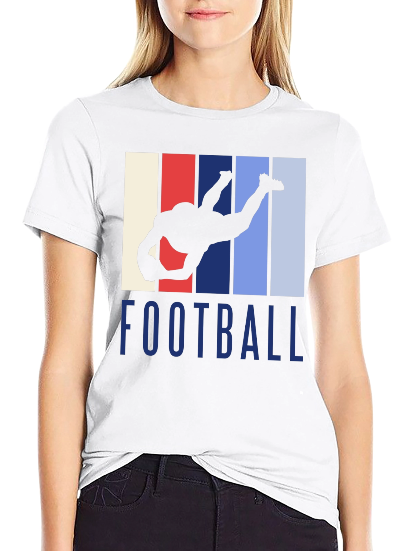 Football Player Silhouette T-Shirt