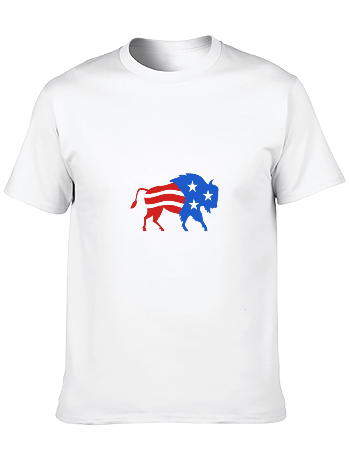 Patriotic Buffalo Graphic Tee - Stylish Comfort