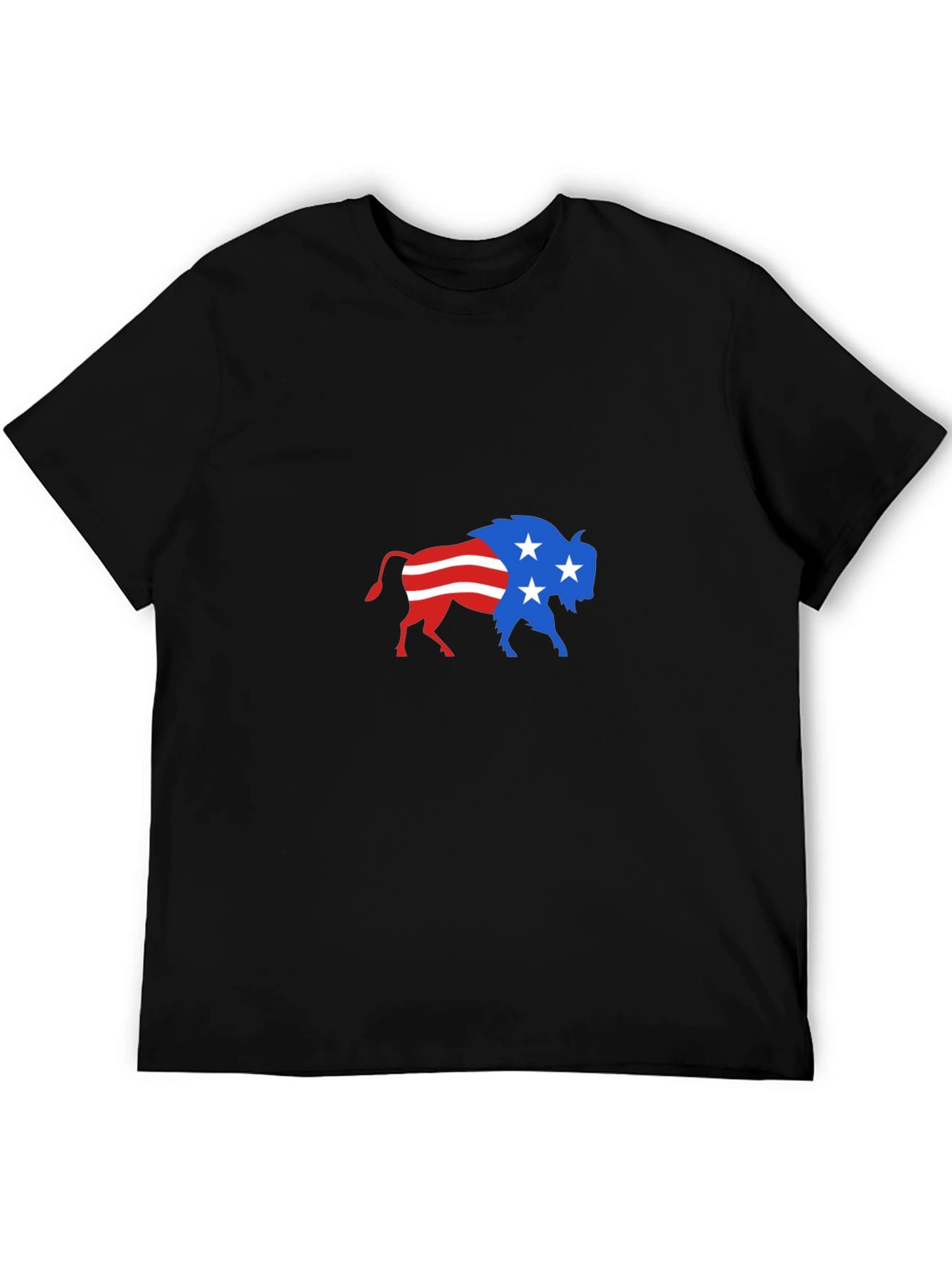 Patriotic Buffalo Graphic Tee - Stylish Comfort