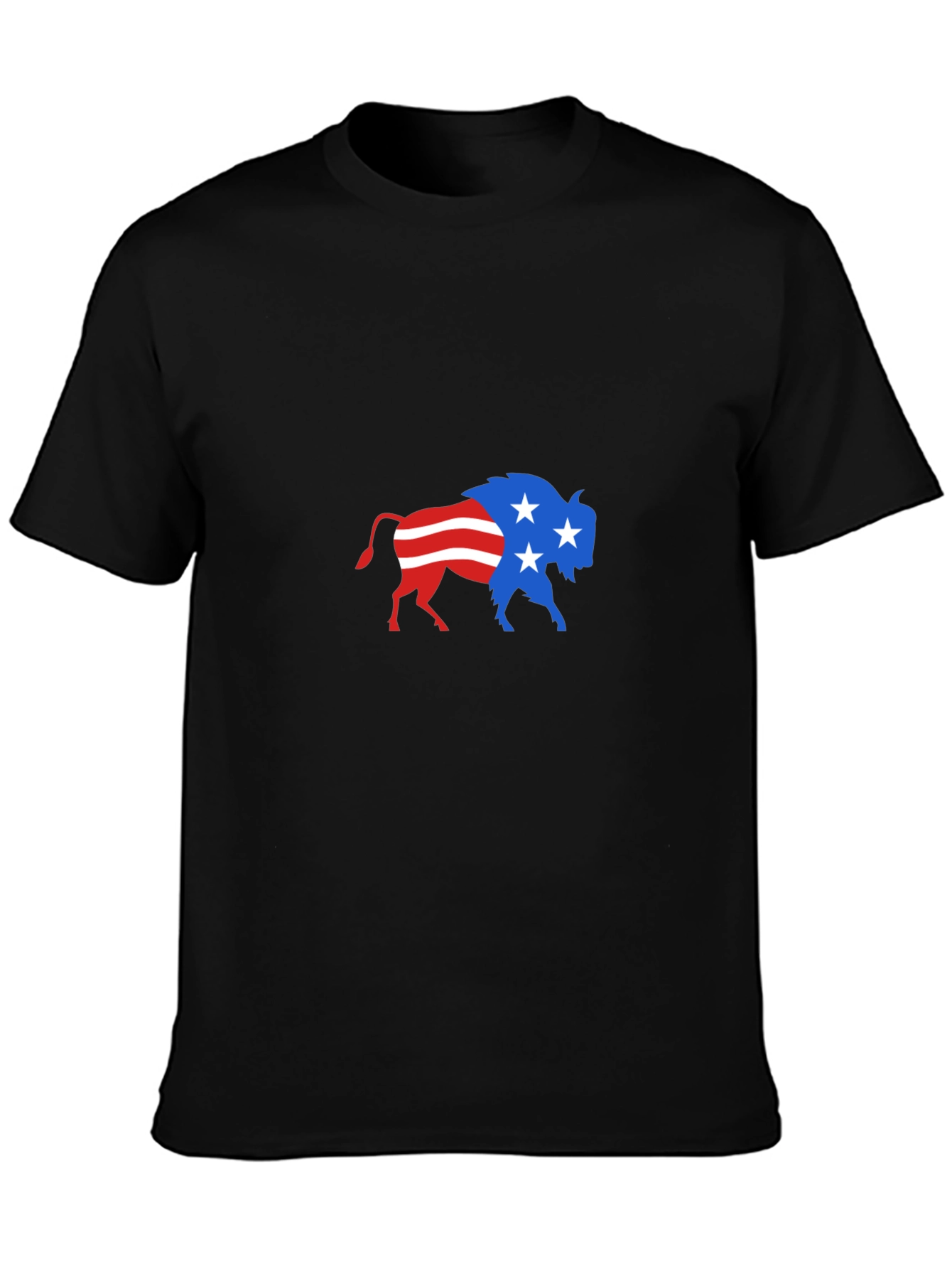 Patriotic Buffalo Graphic Tee - Stylish Comfort