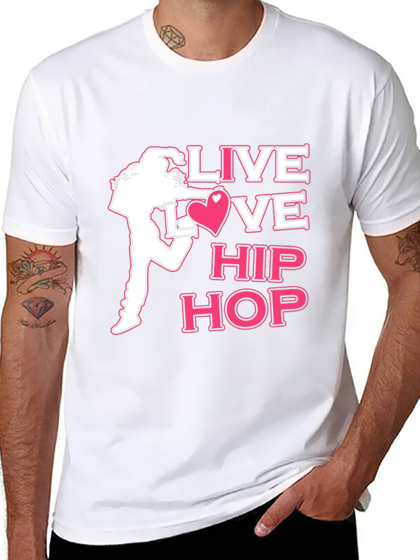Live Love Hip Hop Graphic T-Shirt