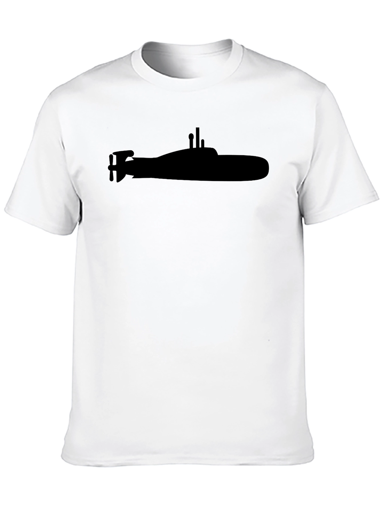 Submarine Graphic Tee - Black Crew Neck Shirt
