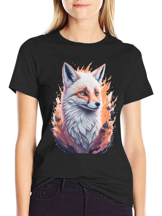 Fiery Fox Graphic Tee - Unique Animal Print