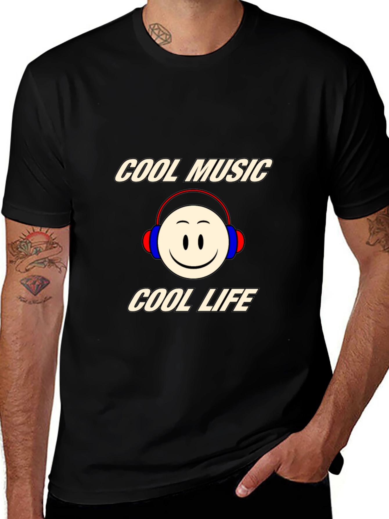 Cool Music Cool Life Graphic T-Shirt