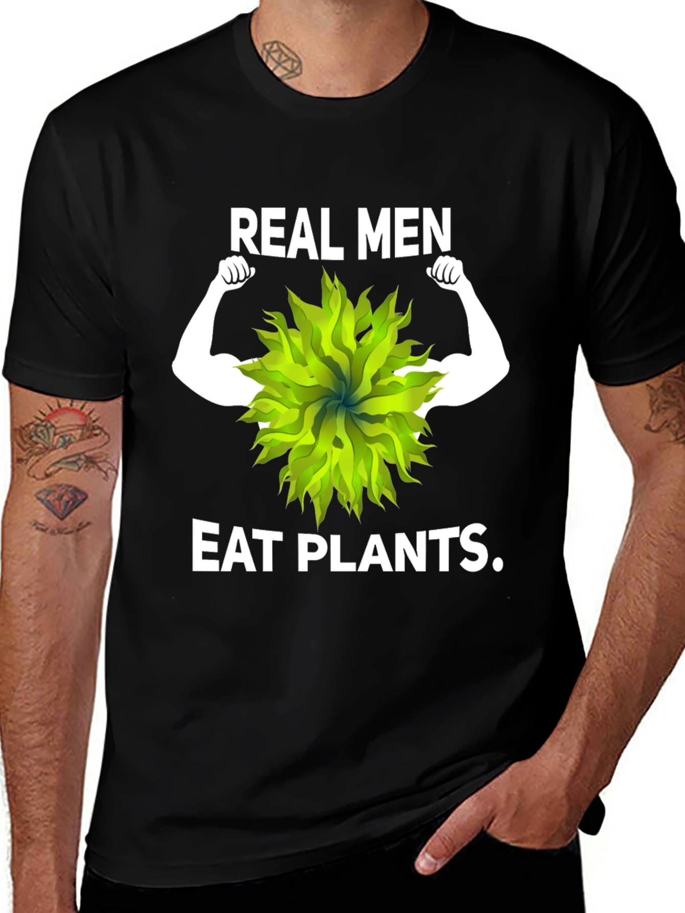 Real Men Eat Plants Graphic Tee