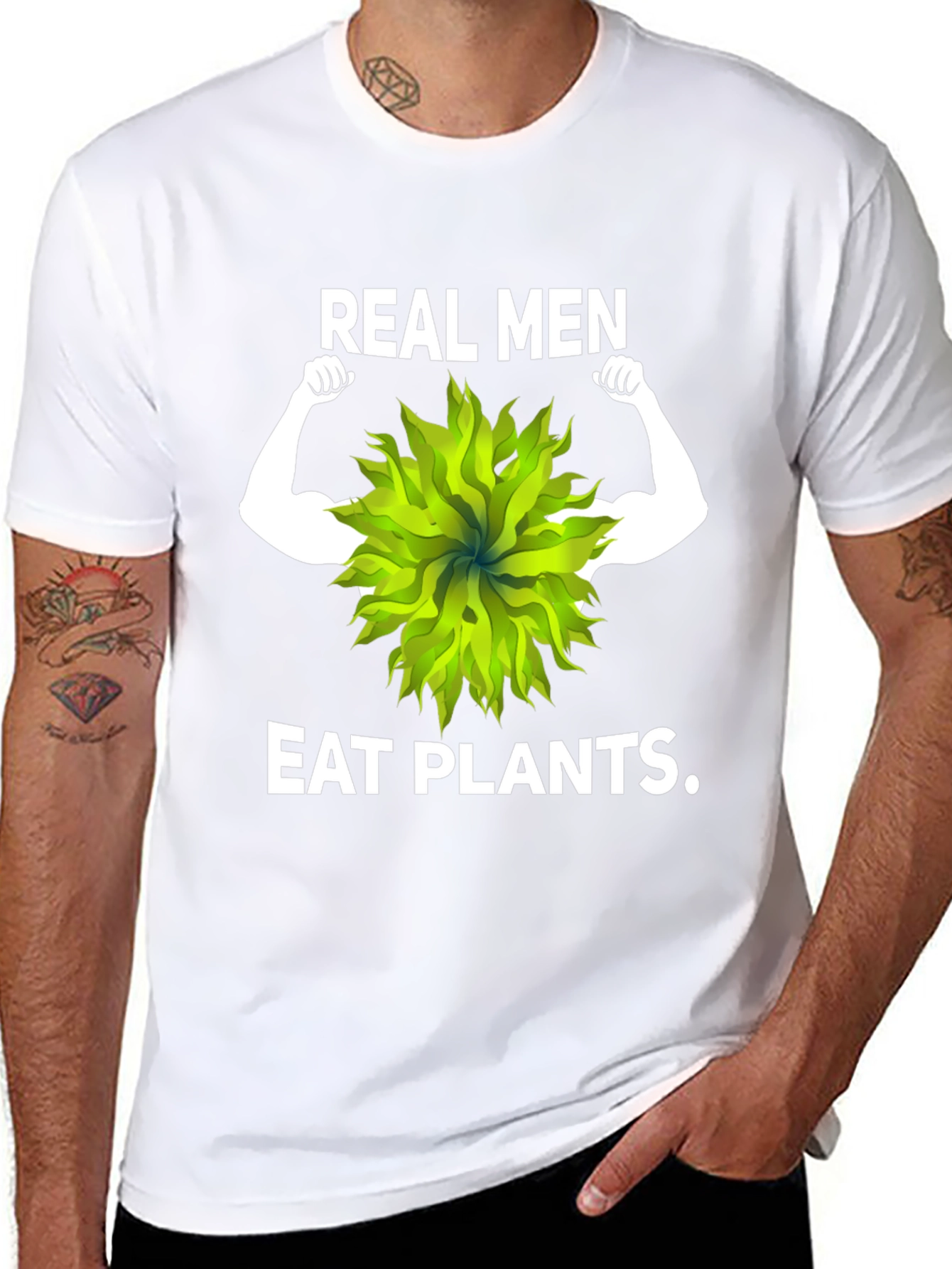 Real Men Eat Plants Graphic Tee