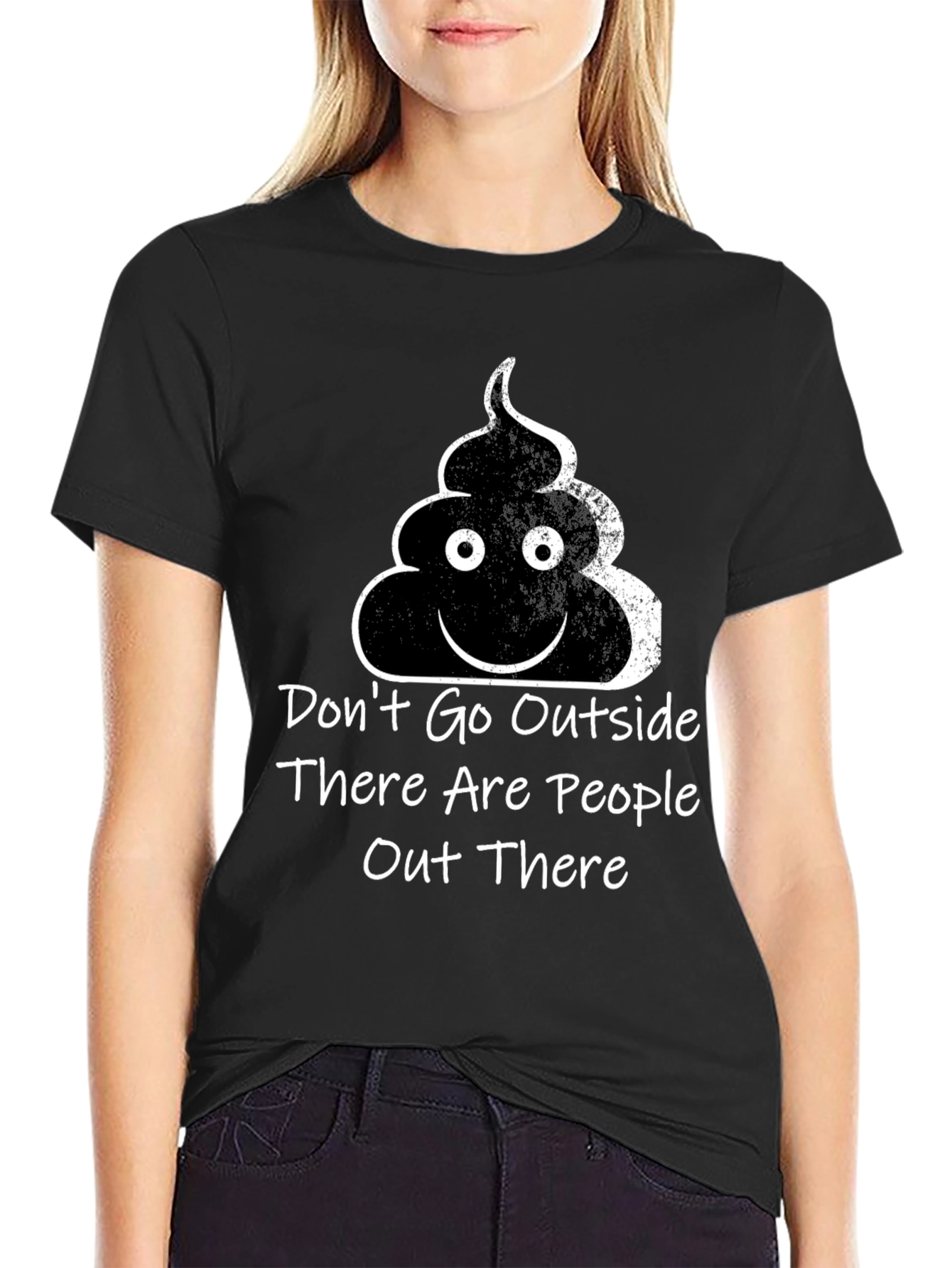 Dont Go Outside T-Shirt Funny Social Graphic Tee