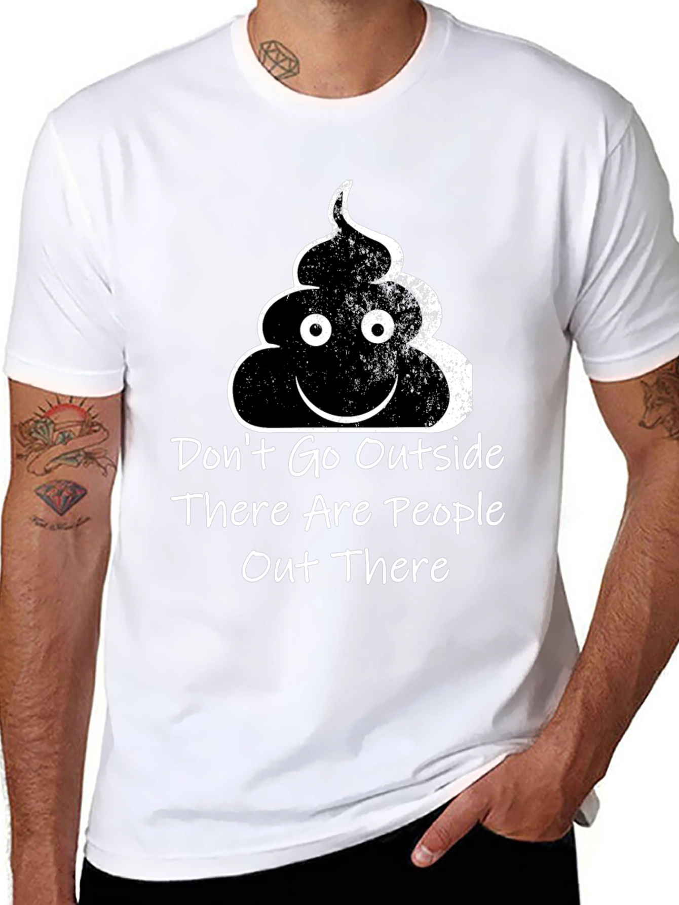 Dont Go Outside T-Shirt Funny Social Graphic Tee