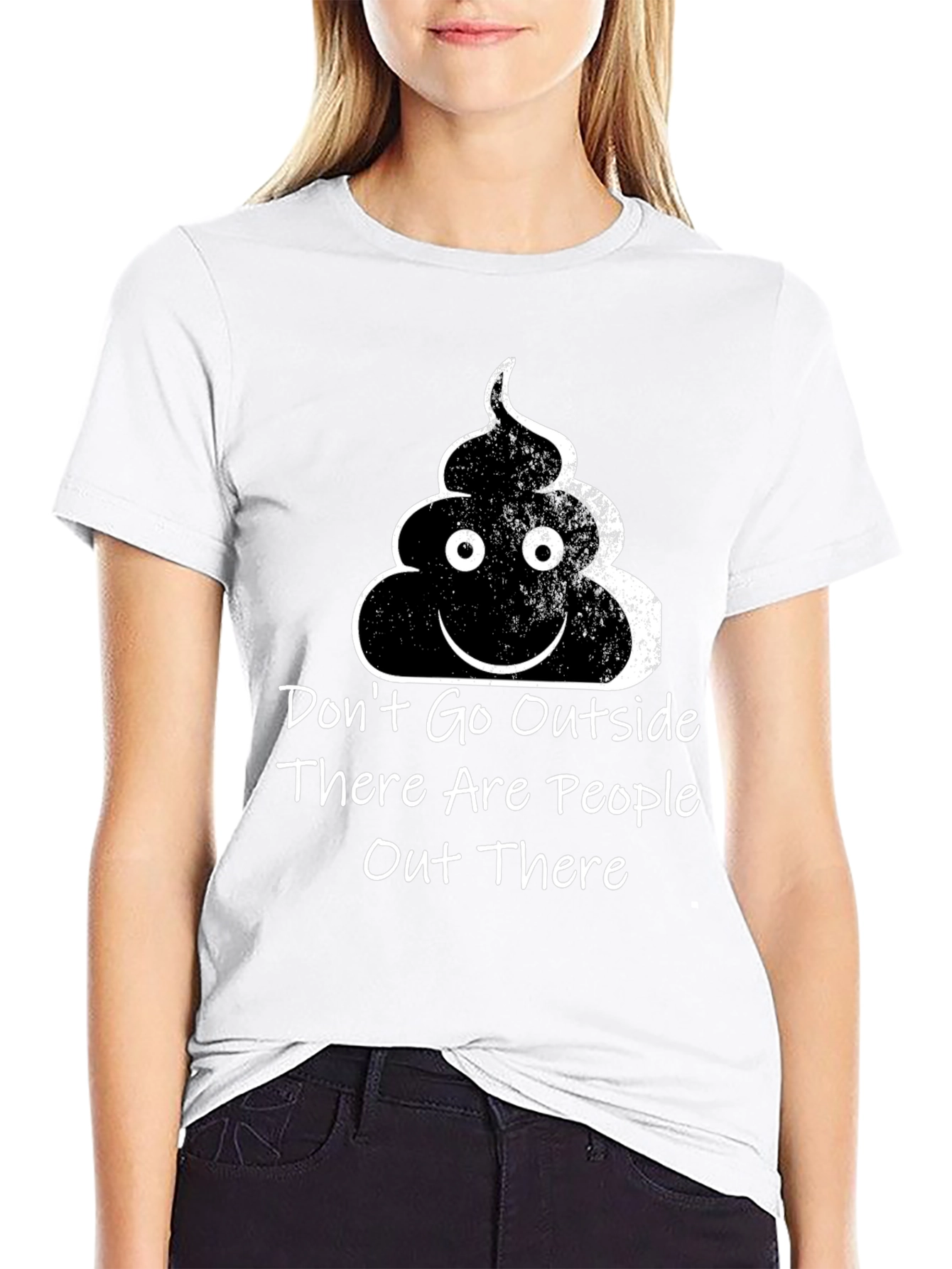 Dont Go Outside T-Shirt Funny Social Graphic Tee