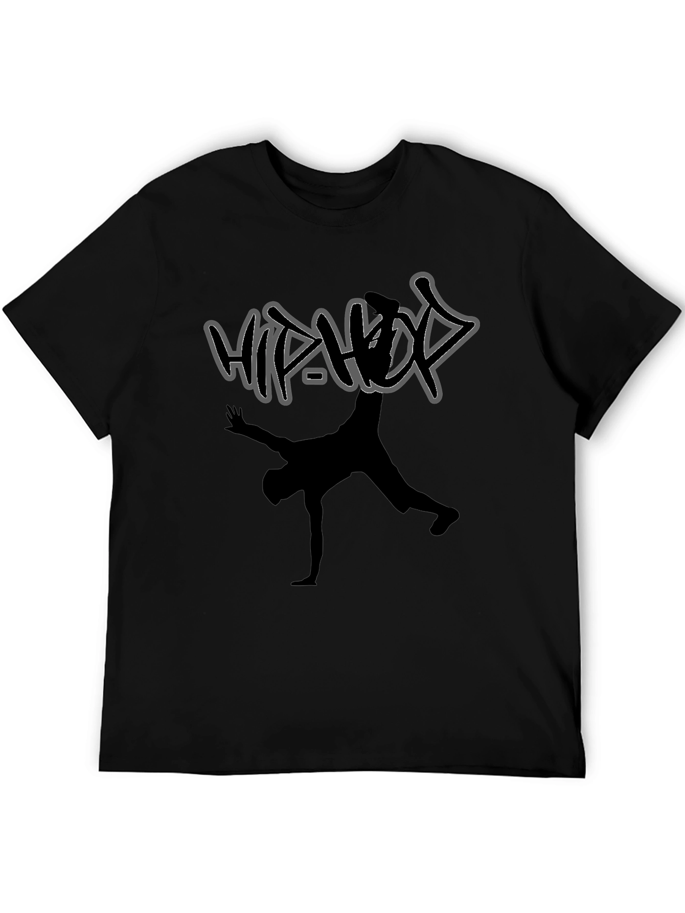 Hip Hop Dancer Graphic T-Shirt - Stylish Black Tee