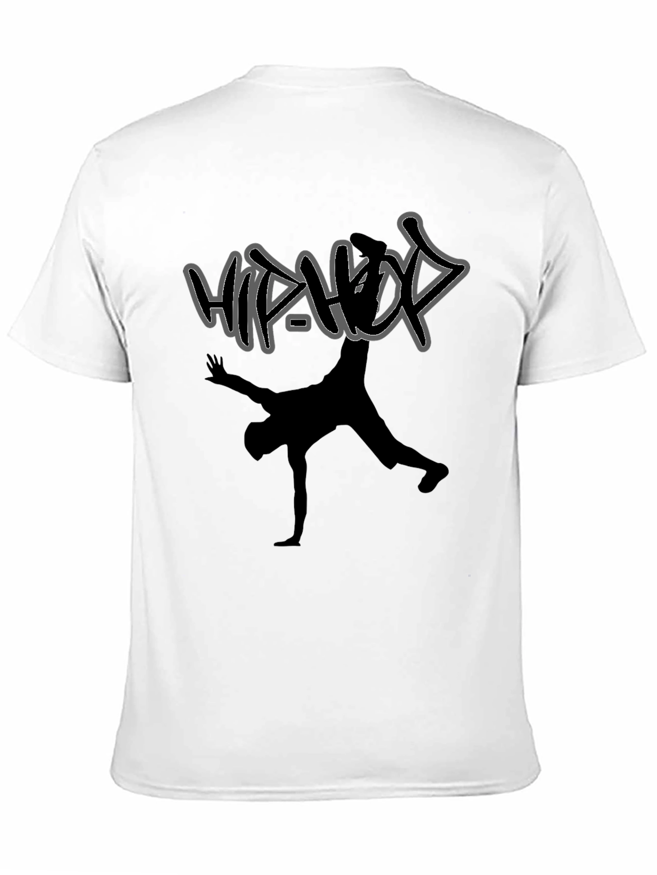 Hip Hop Dancer Graphic T-Shirt - Stylish Black Tee