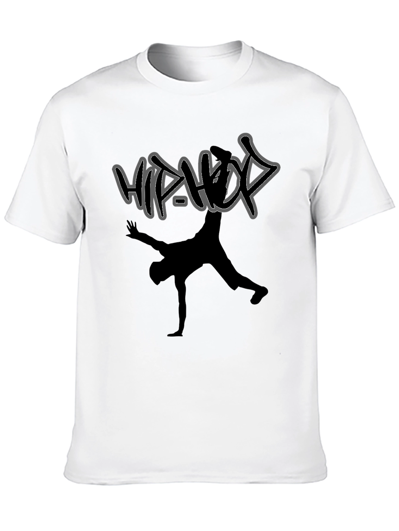 Hip Hop Dancer Graphic T-Shirt - Stylish Black Tee