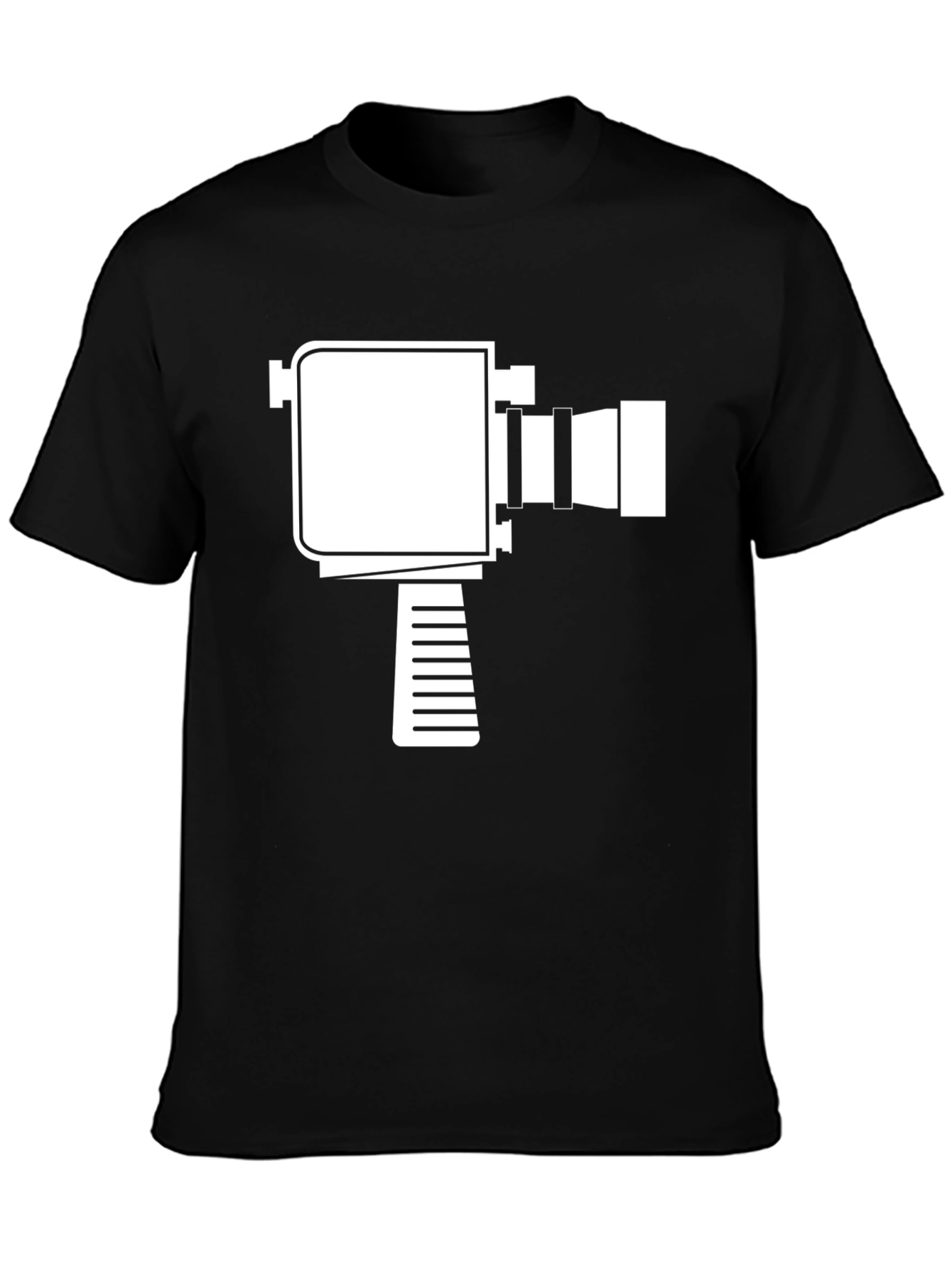 Retro Camera Graphic T-Shirt - Black