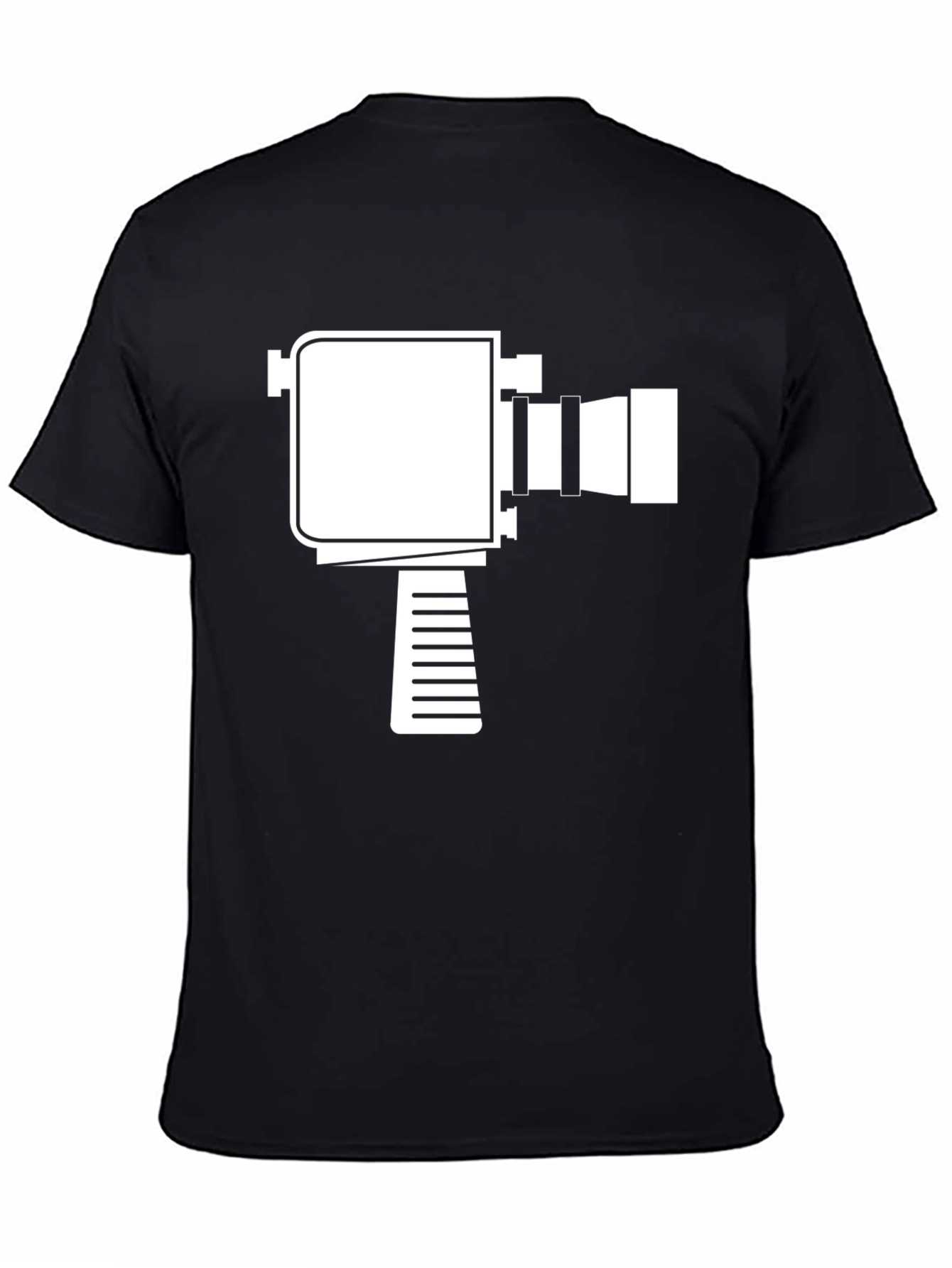 Retro Camera Graphic T-Shirt - Black