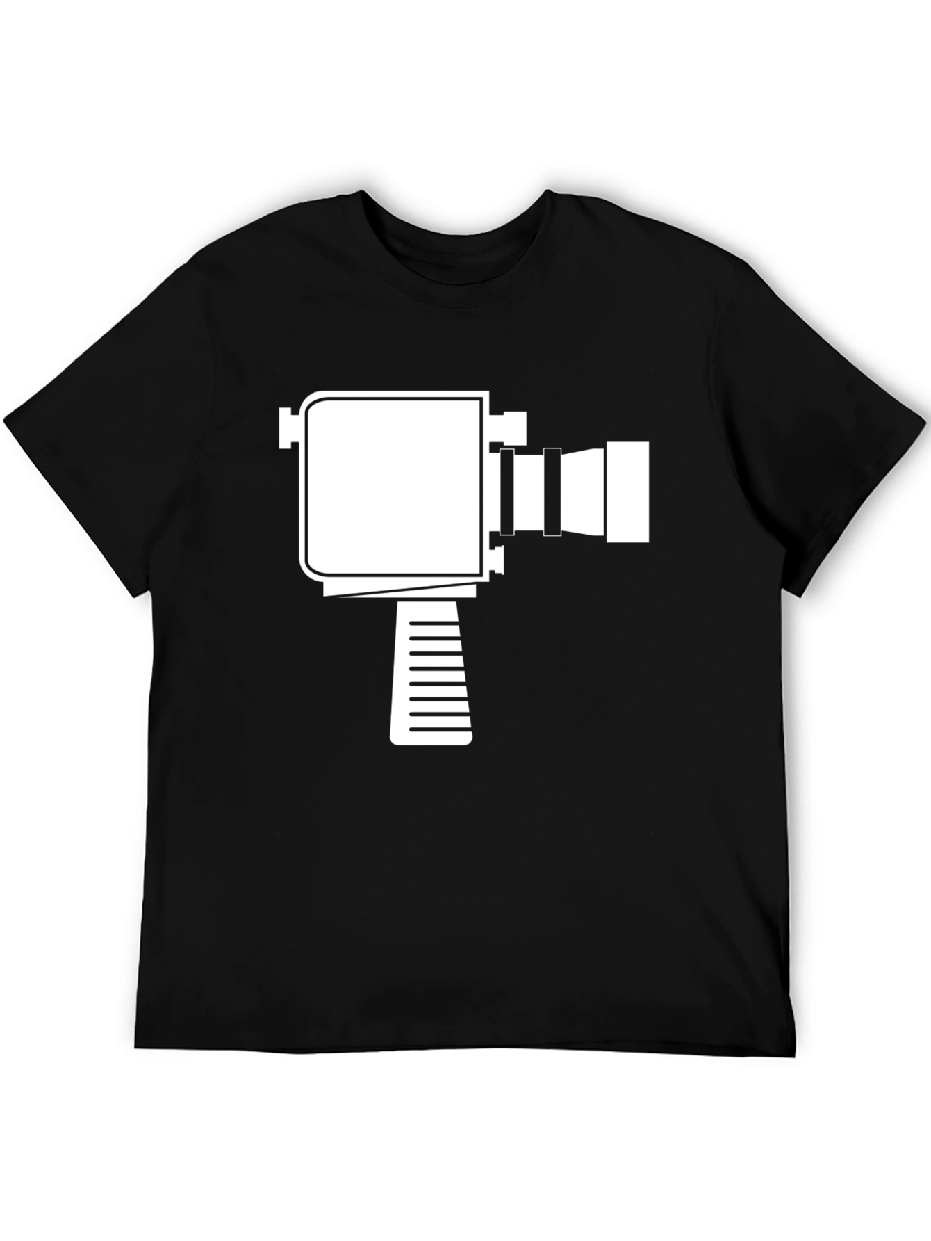 Retro Camera Graphic T-Shirt - Black