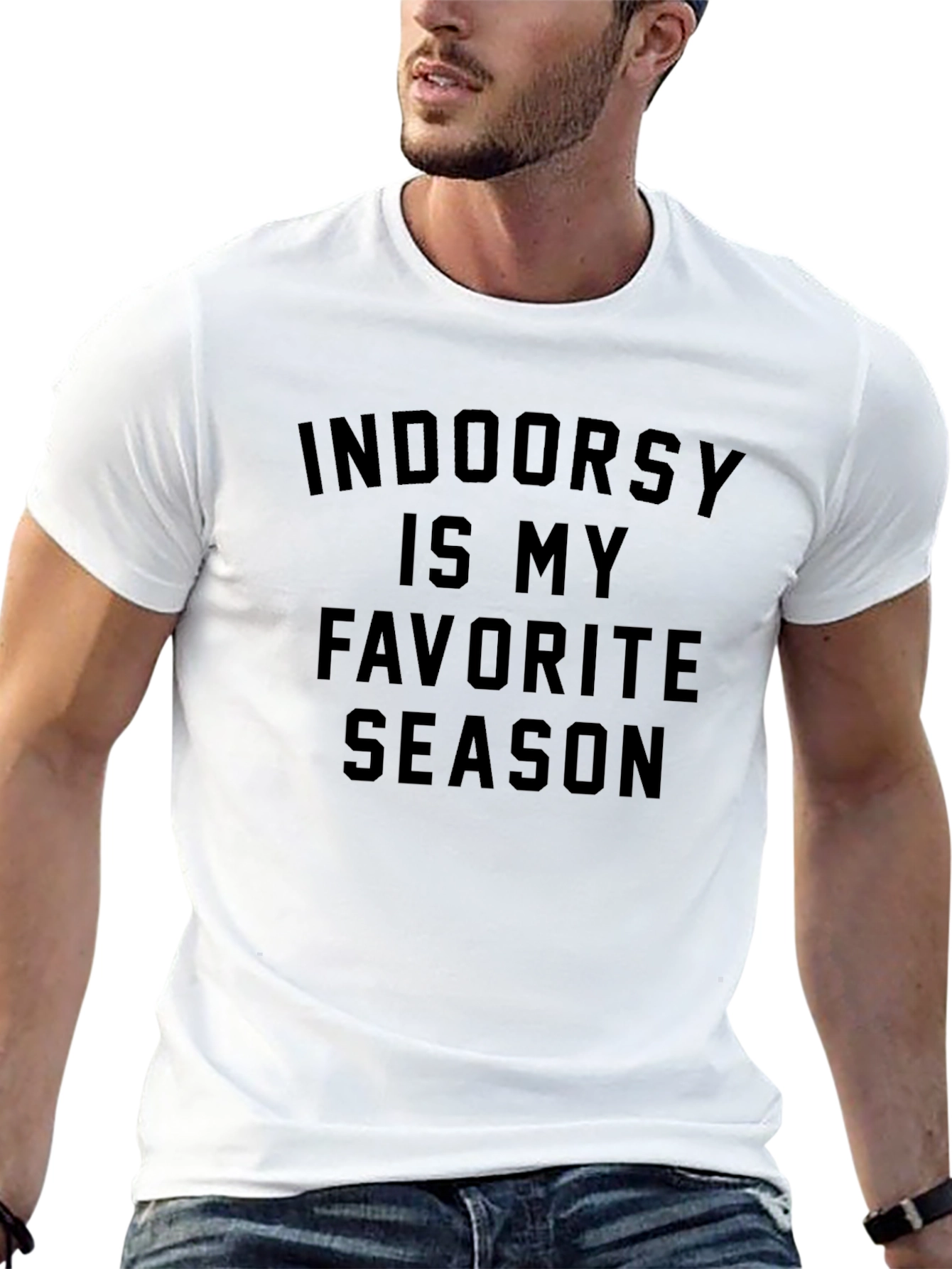 Indoor Season T-Shirt - Comfy Slogan Tee