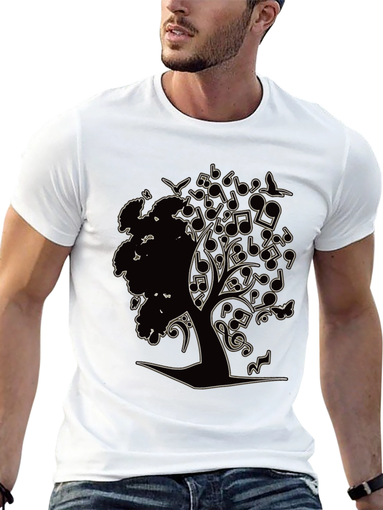 Music Tree Graphic T-Shirt - Unique Design