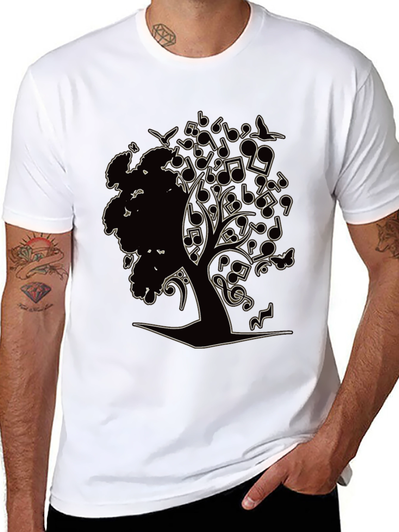 Music Tree Graphic T-Shirt - Unique Design