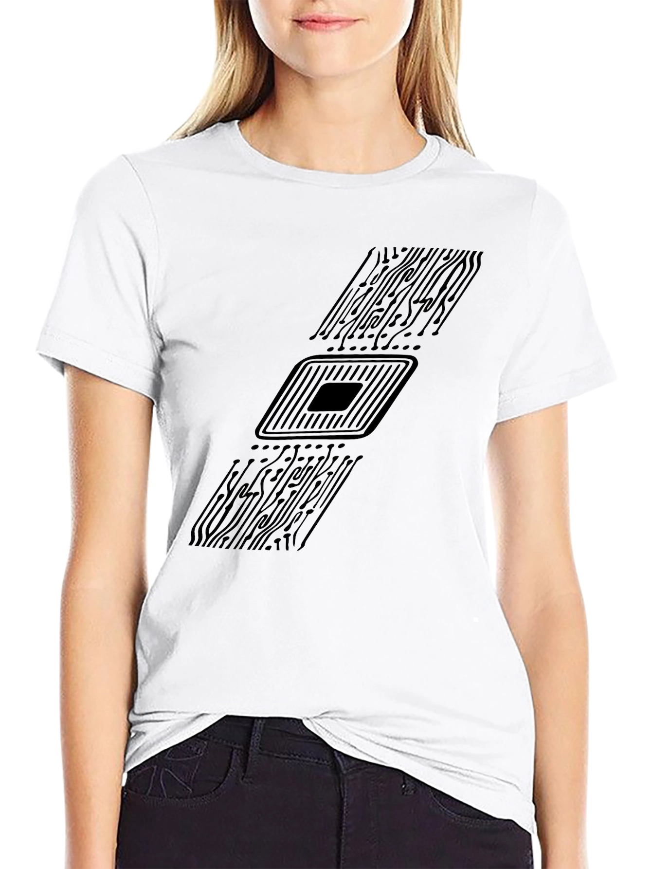 Circuit Board Graphic T-Shirt - Tech Enthusiast Style