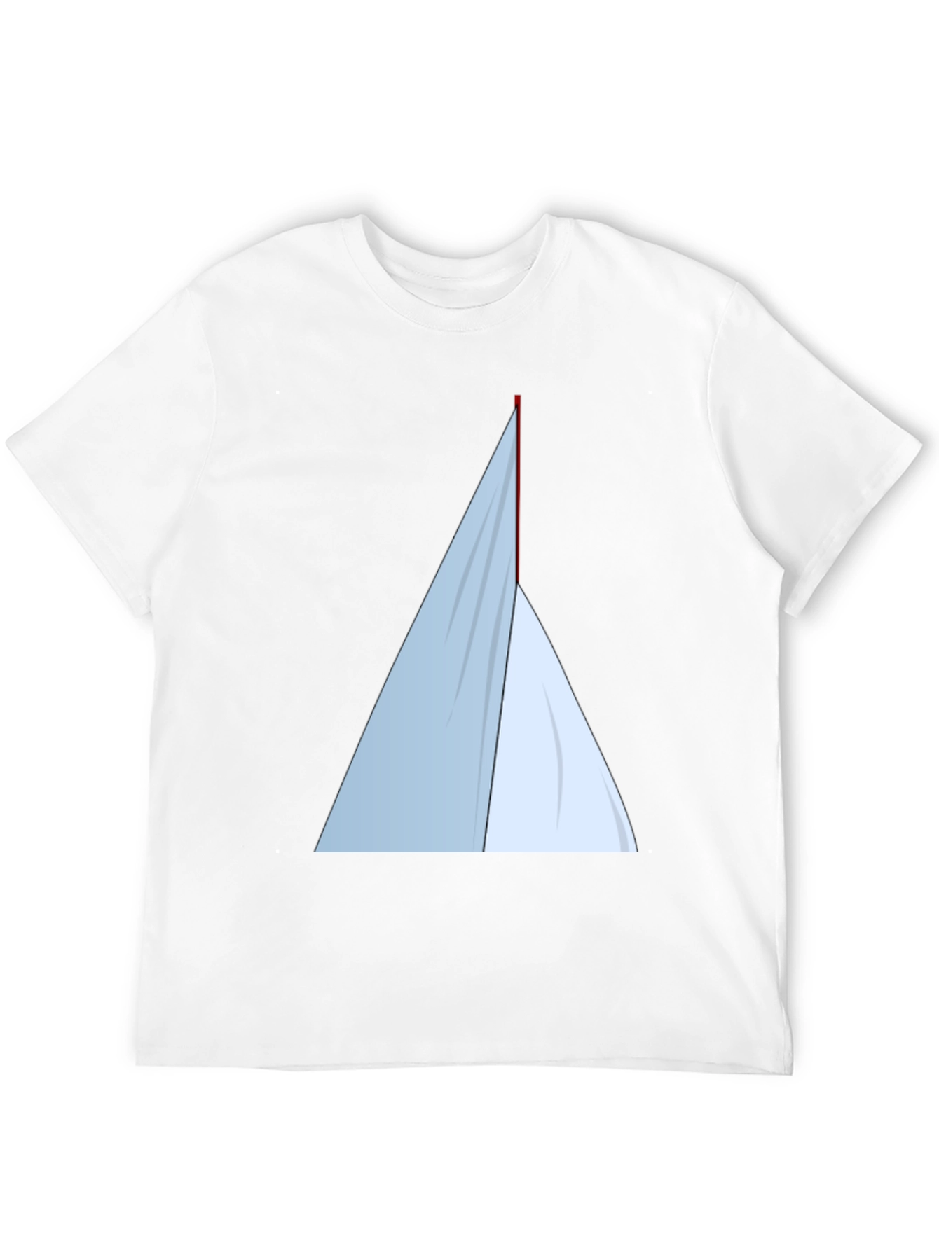 Minimalist Sailboat Graphic Tee - Black