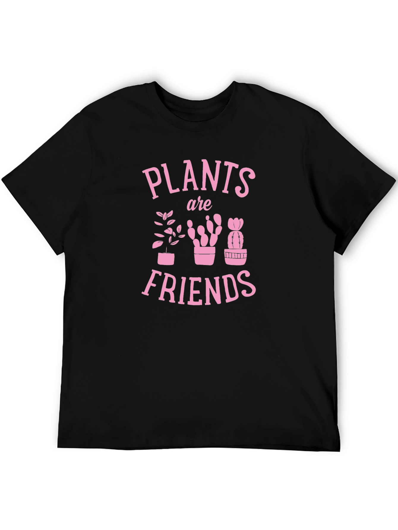 Plants Are Friends Graphic Tee - Black T-Shirt