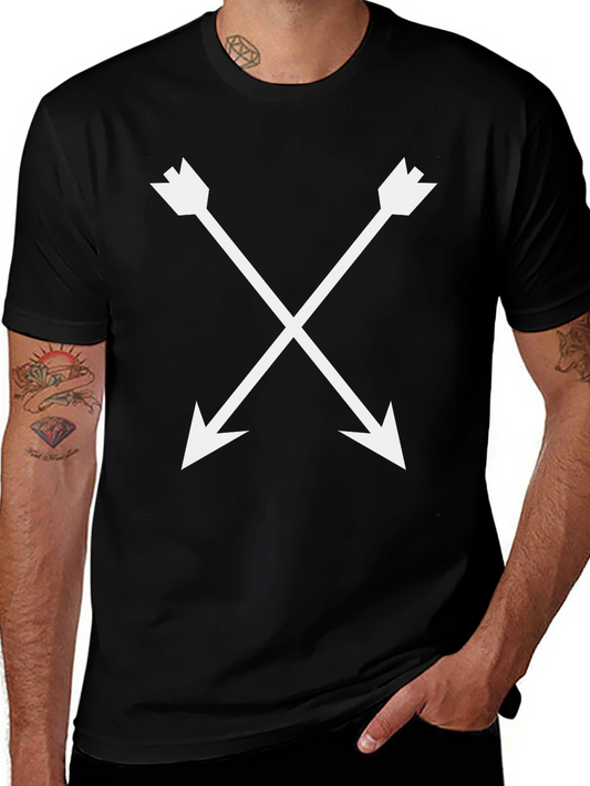Arrow Cross Graphic Black T-Shirt