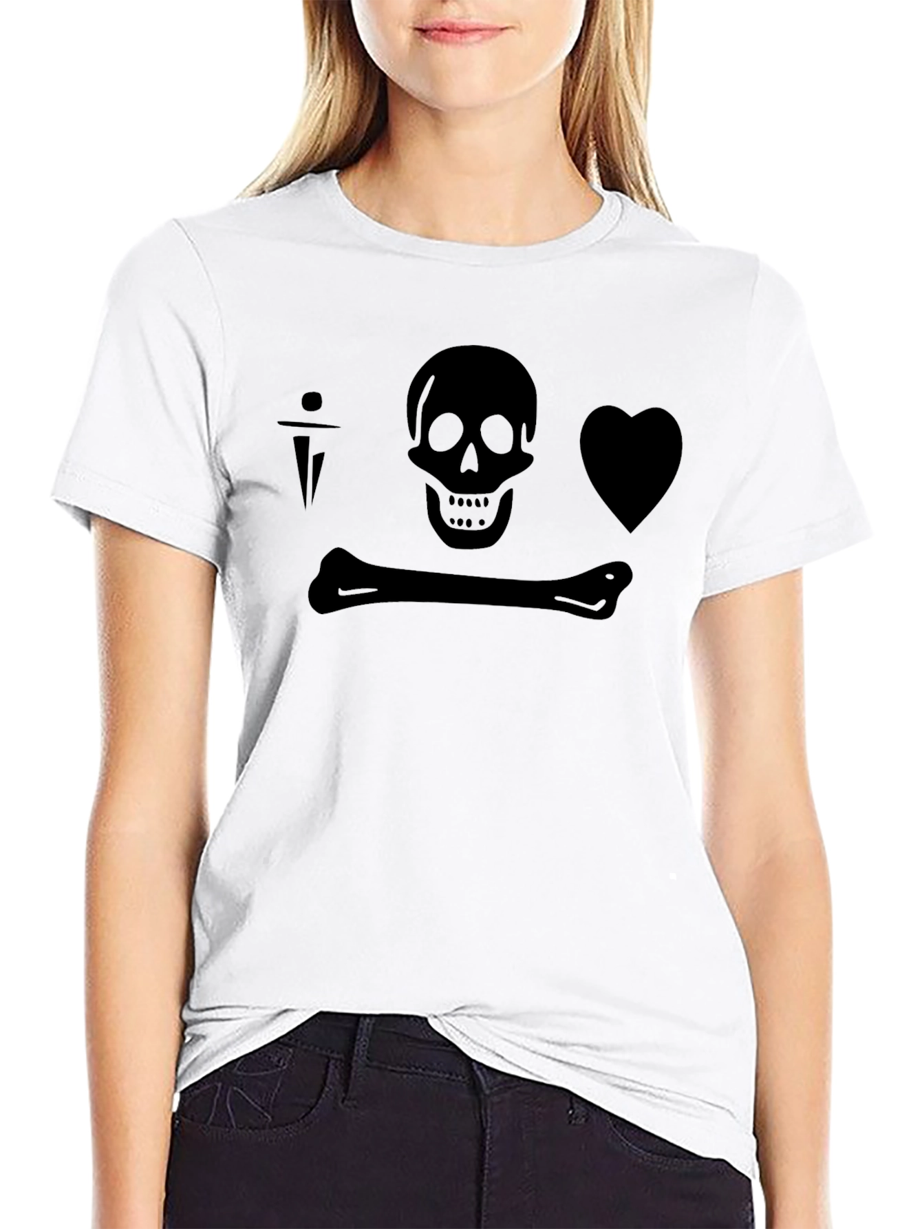 Skull & Crossbones Heart Tee - Pirate Inspired